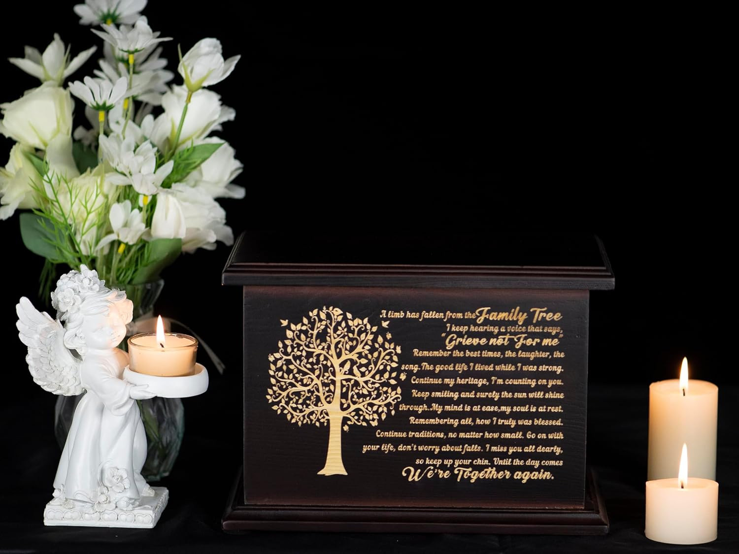 Cremation Urns for Ashes Wooden Urn Memorial Urn for Human Ashes Adult Male Fema