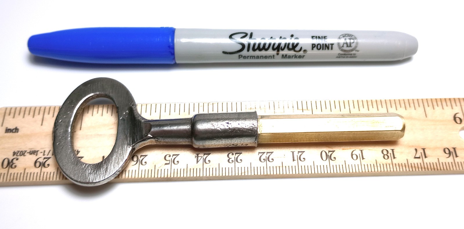 Small Pocket Casket Key / Coffin Key (Repaired?)