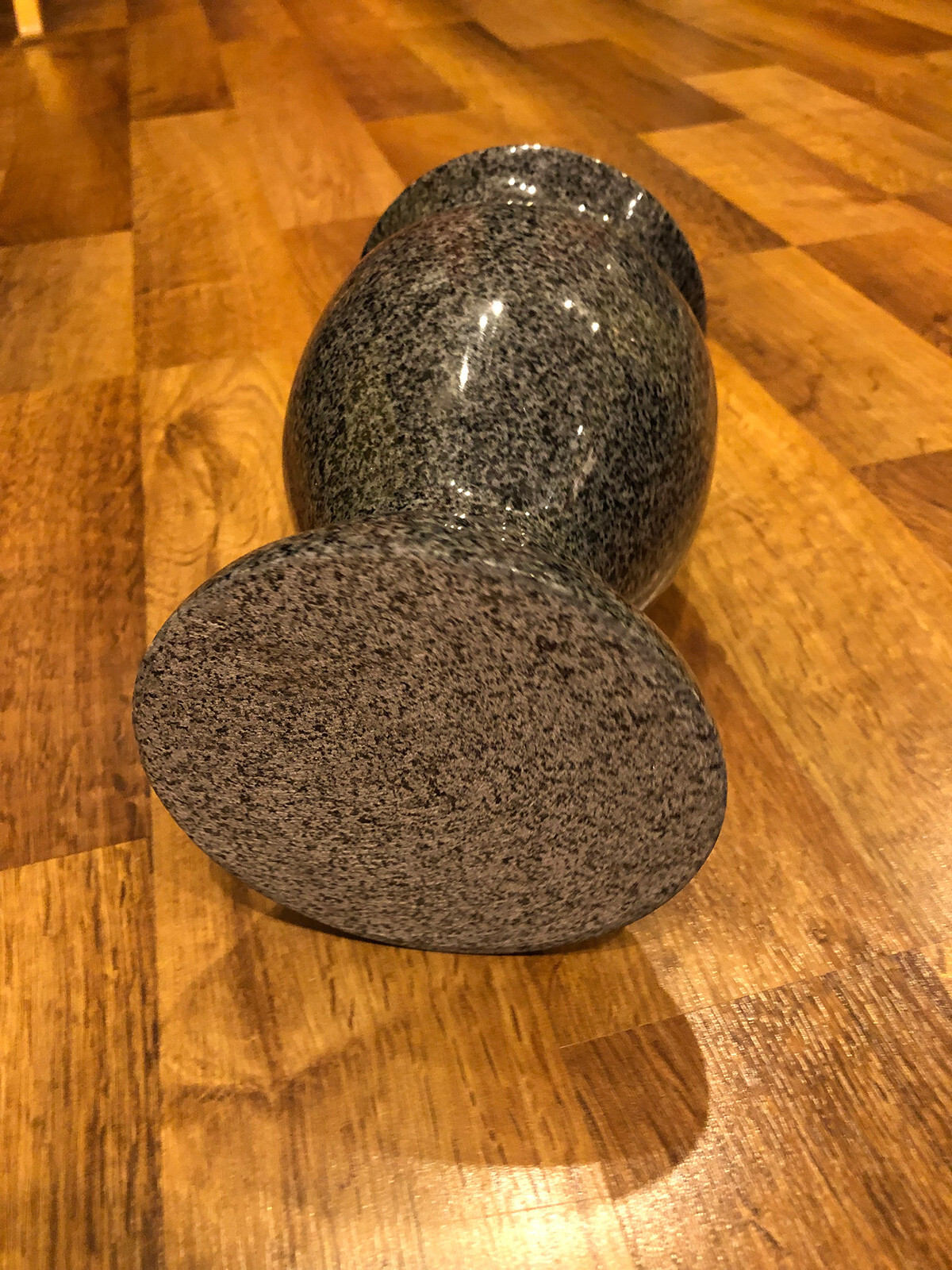 5x5x9 Charcoal Turned Solid Granite Memorial Vase Polished – w/ Drain Hole – NIB