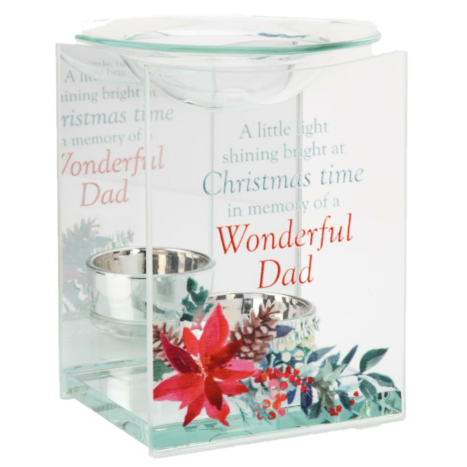 Christmas Glass Memorial Oil Burner – Wonderful Dad