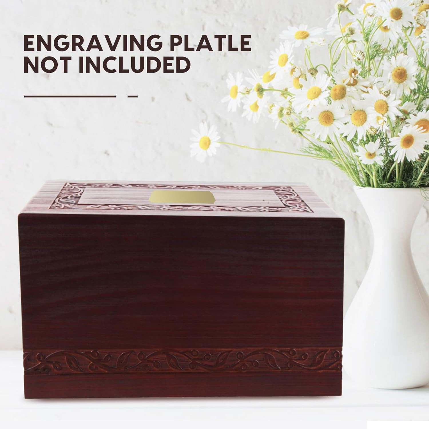 Wooden Urns for Human Ashes Adult Male Female, up to 250 Cubic Inches，Wood Crema