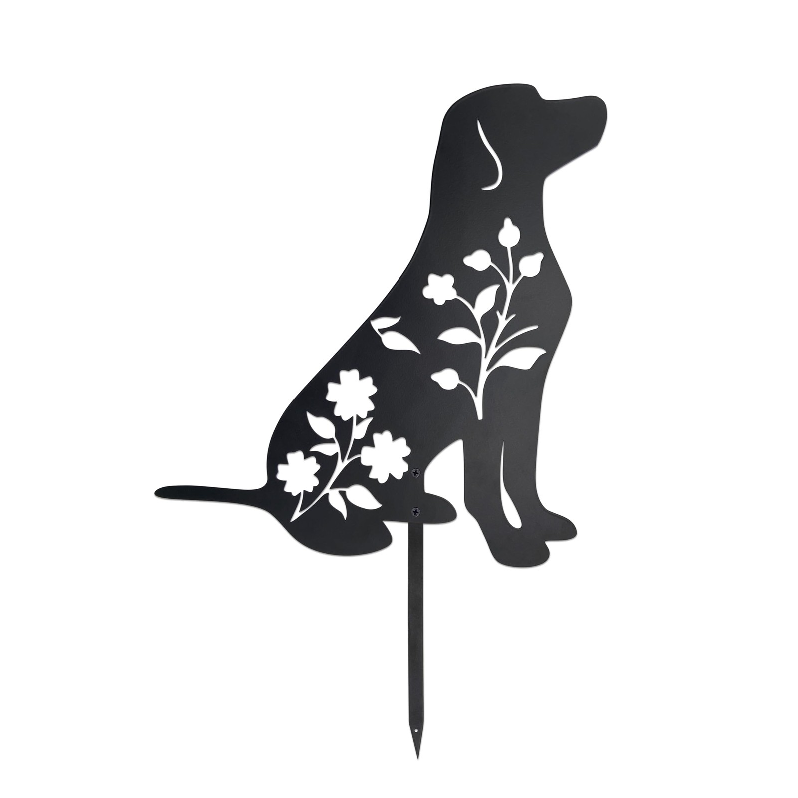 Labrador Retriever Garden Stake Durable Outdoor Dog Statue for Lawn Decor