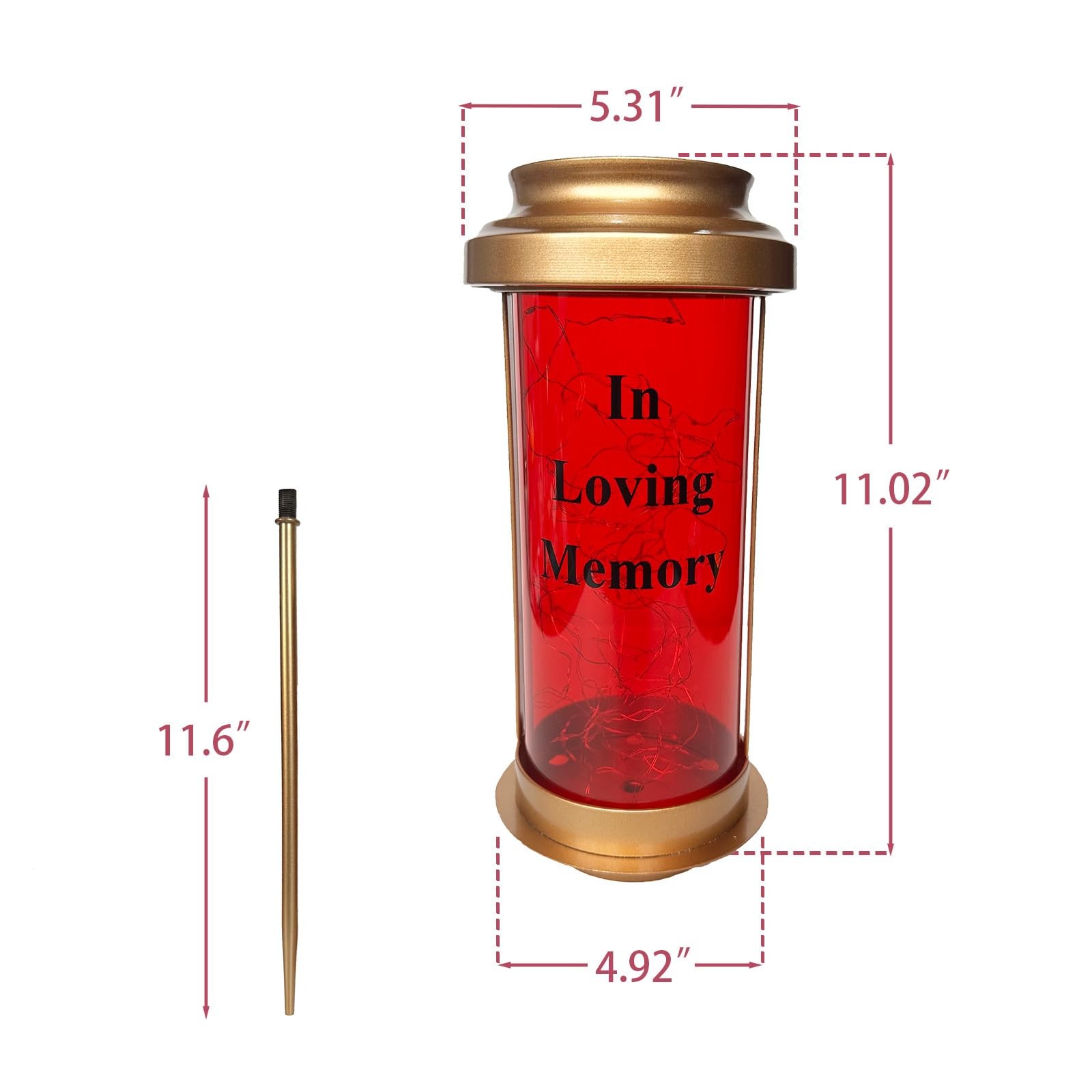 Solar-Powered Decorative Outdoor Lantern Candle Holders for Grave, Solar Ligh…