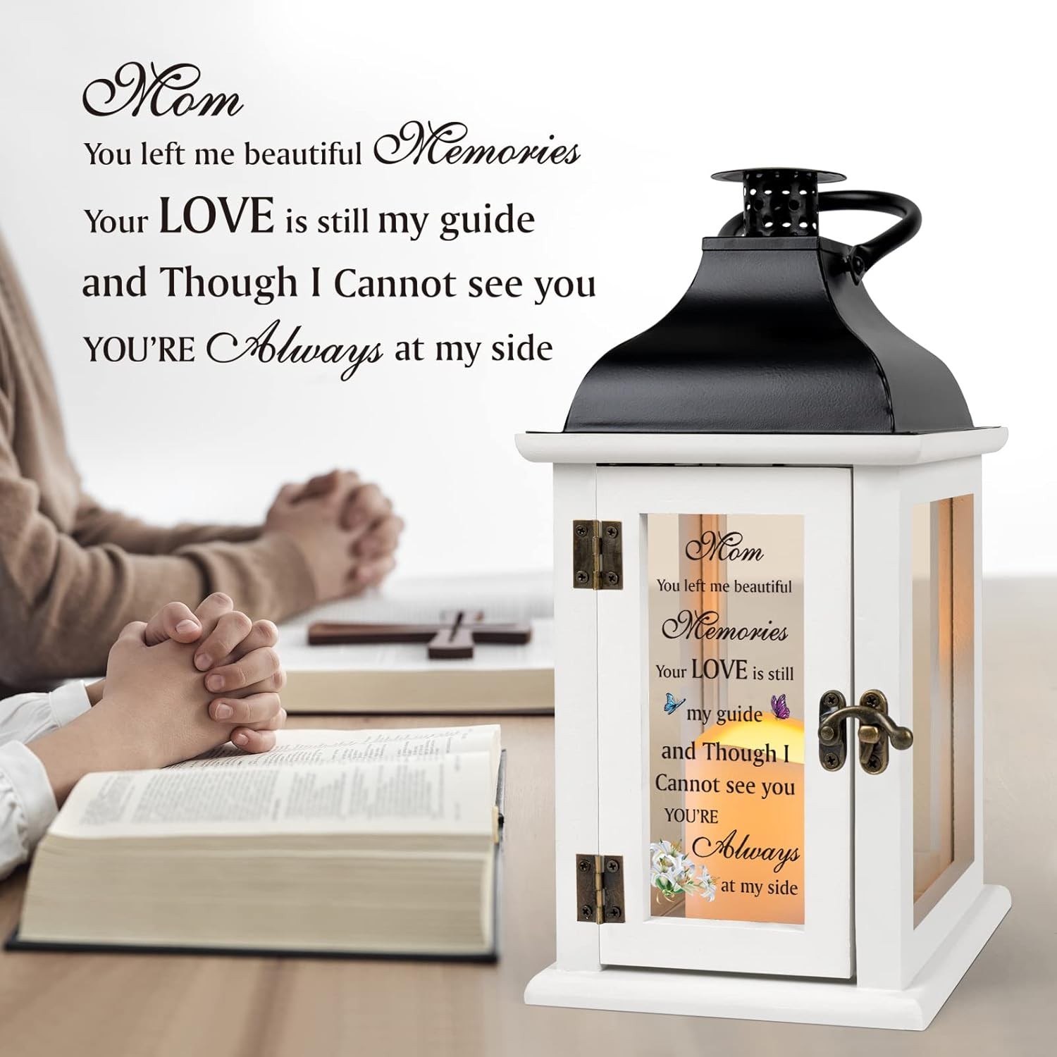 Memorial Lantern – Bereavement Sympathy Gifts for Loss of Mother Memorial Gifts