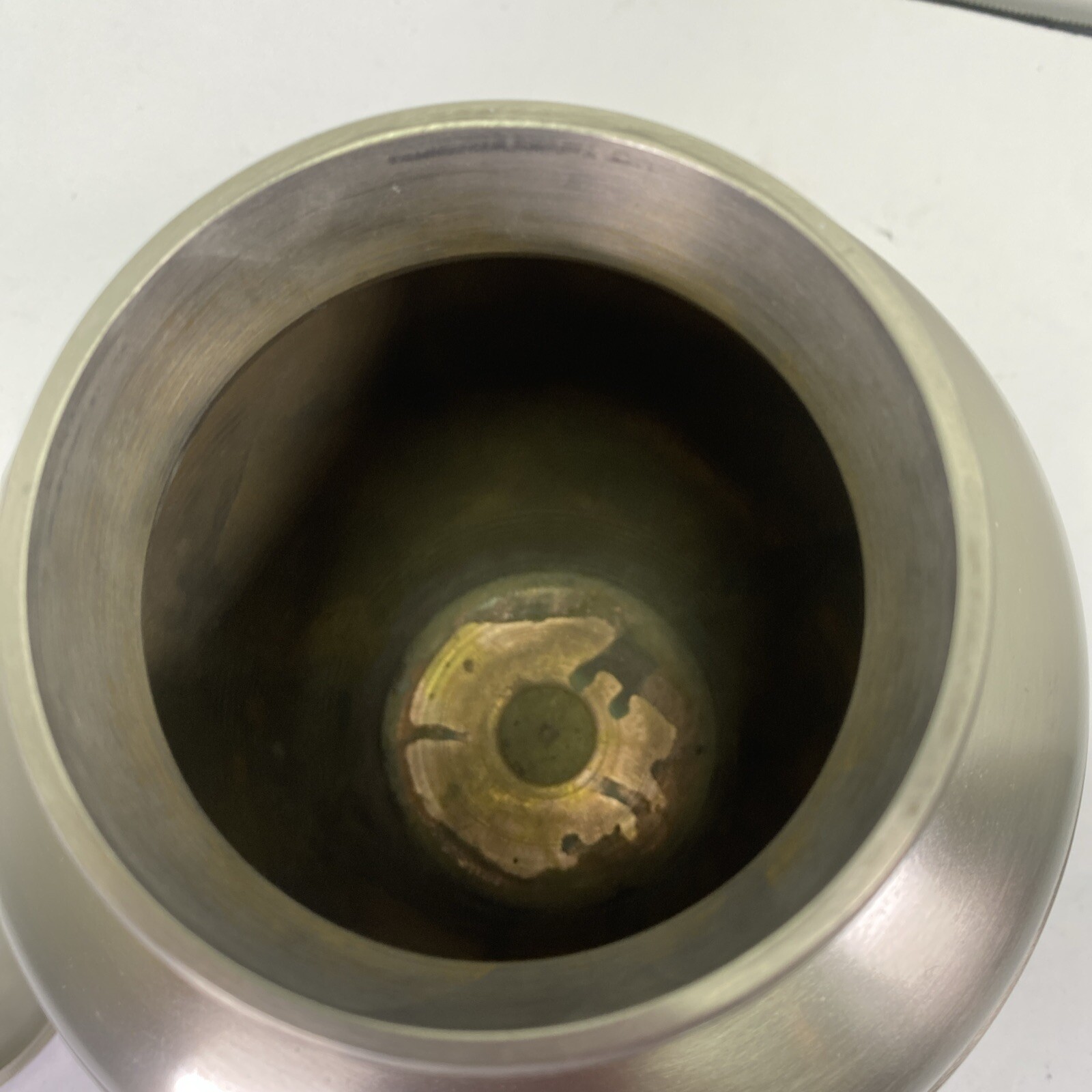 Pewter Finish Adult Large Metal Cremation Urn – Solid Brass- Screw top lid