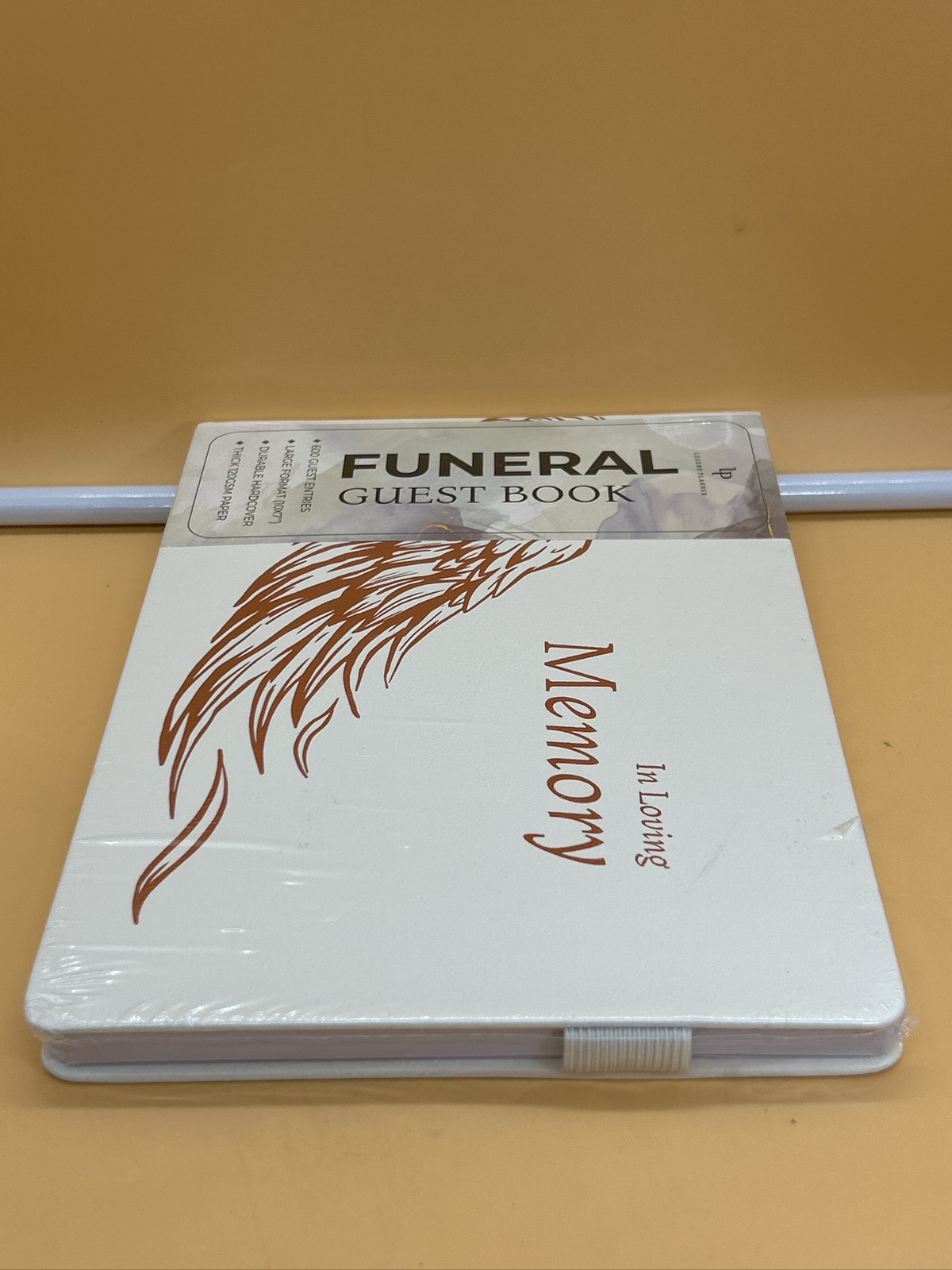 FUNERAL Guest Book for Services. 600 guest entries.10”x 7“. Double hardcover.