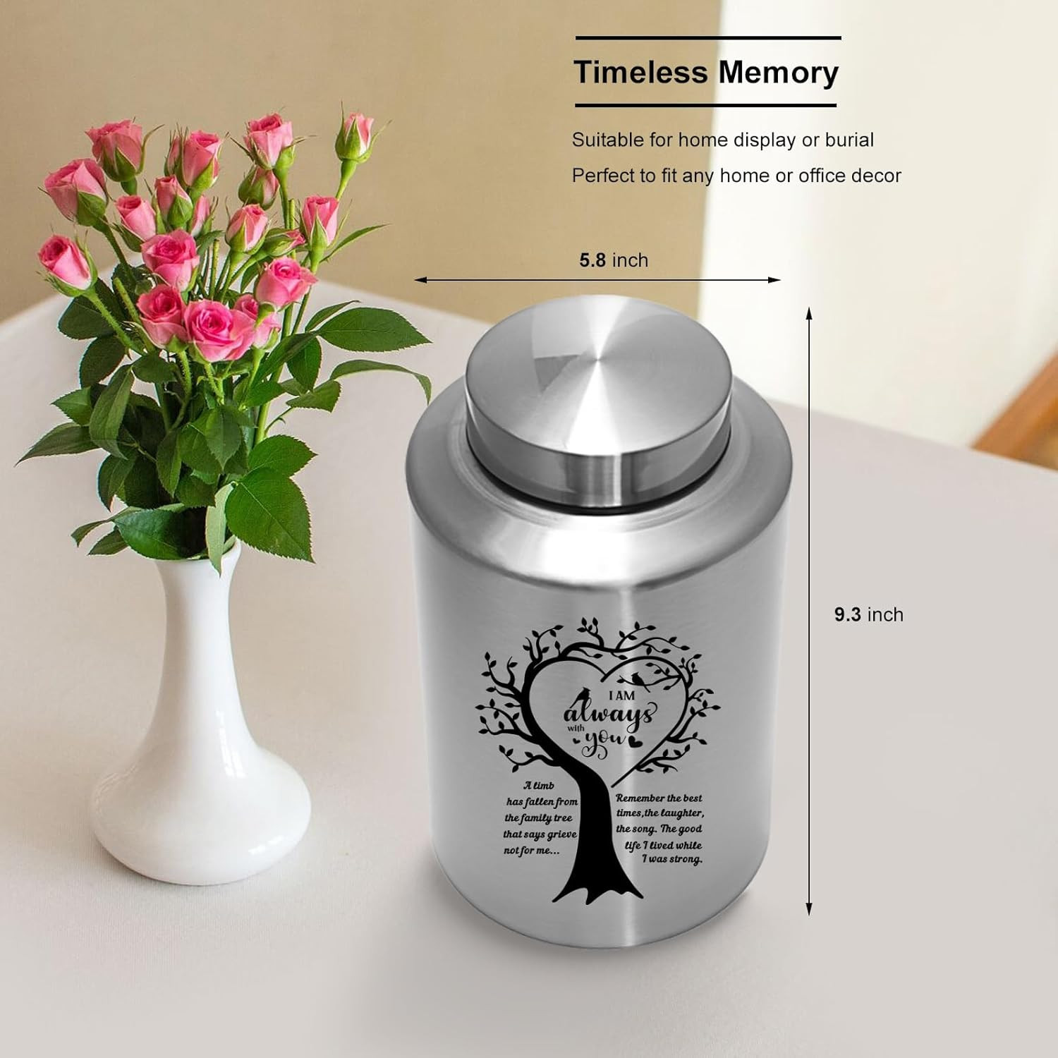Cremation Urns for Human Ashes Adult – Woman Men Large up to 220 Lbs Decorative