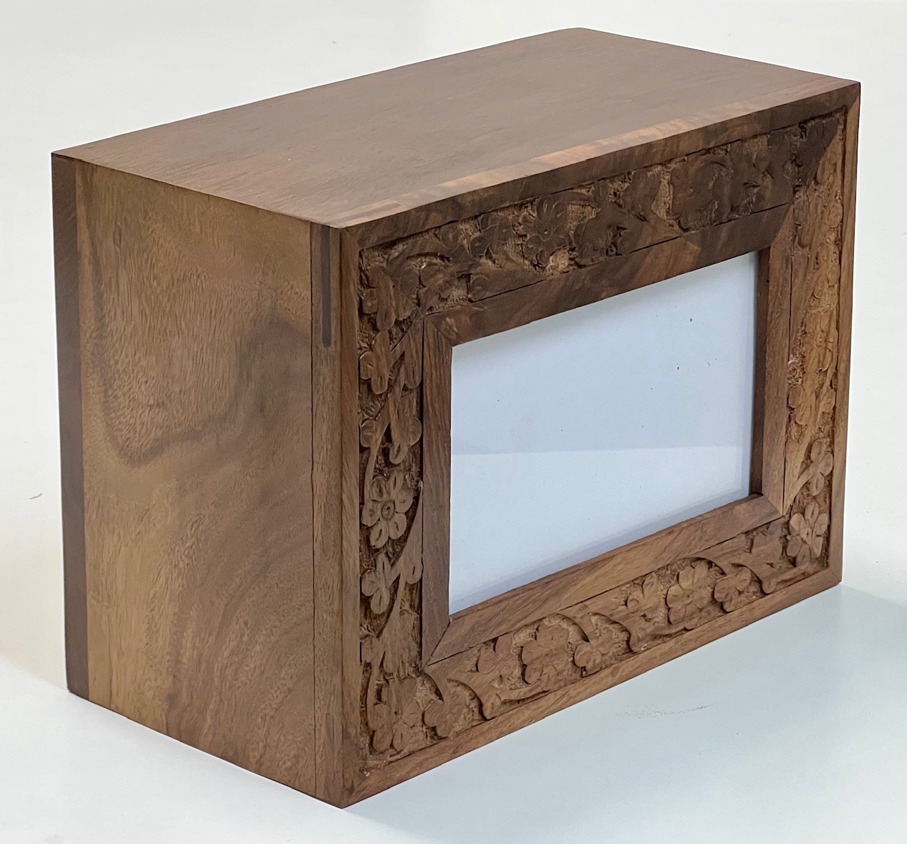 Rosewood Border Engraved Wooden Cremation Urns for Human Ashes Adult – Handmade