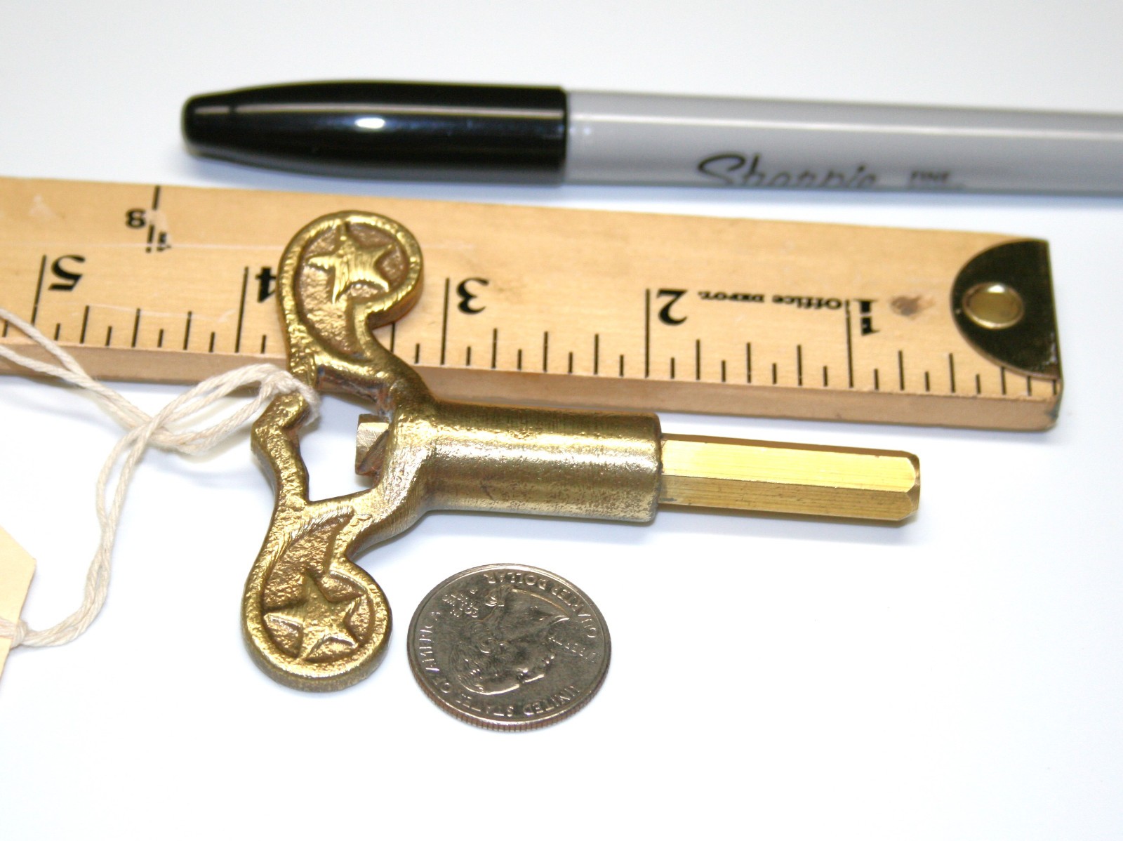 Brass Pocket Casket Key / Coffin Key