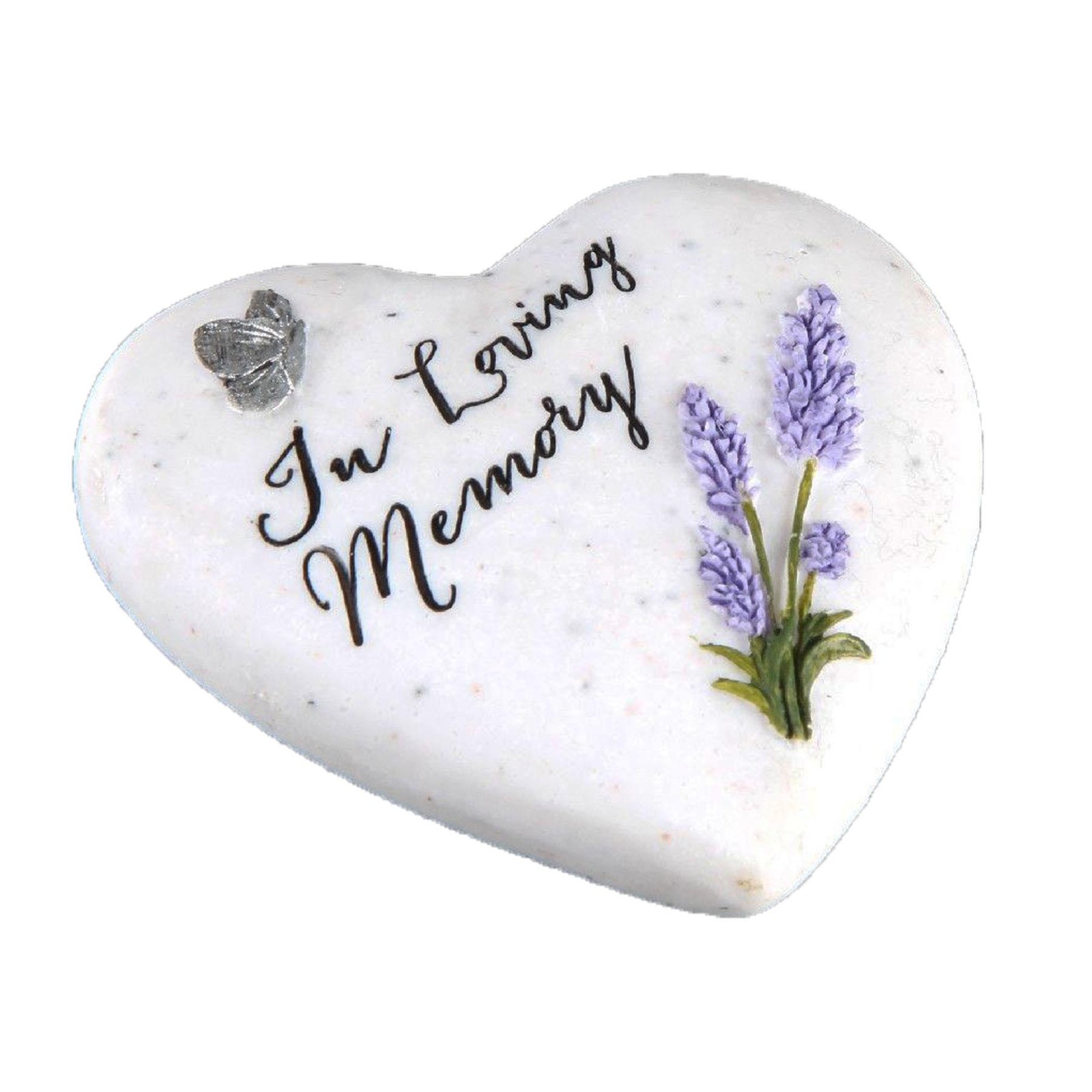 Mini Heart Stone Memorial Plaque ‘In Loving Memory’ by Thoughts of You