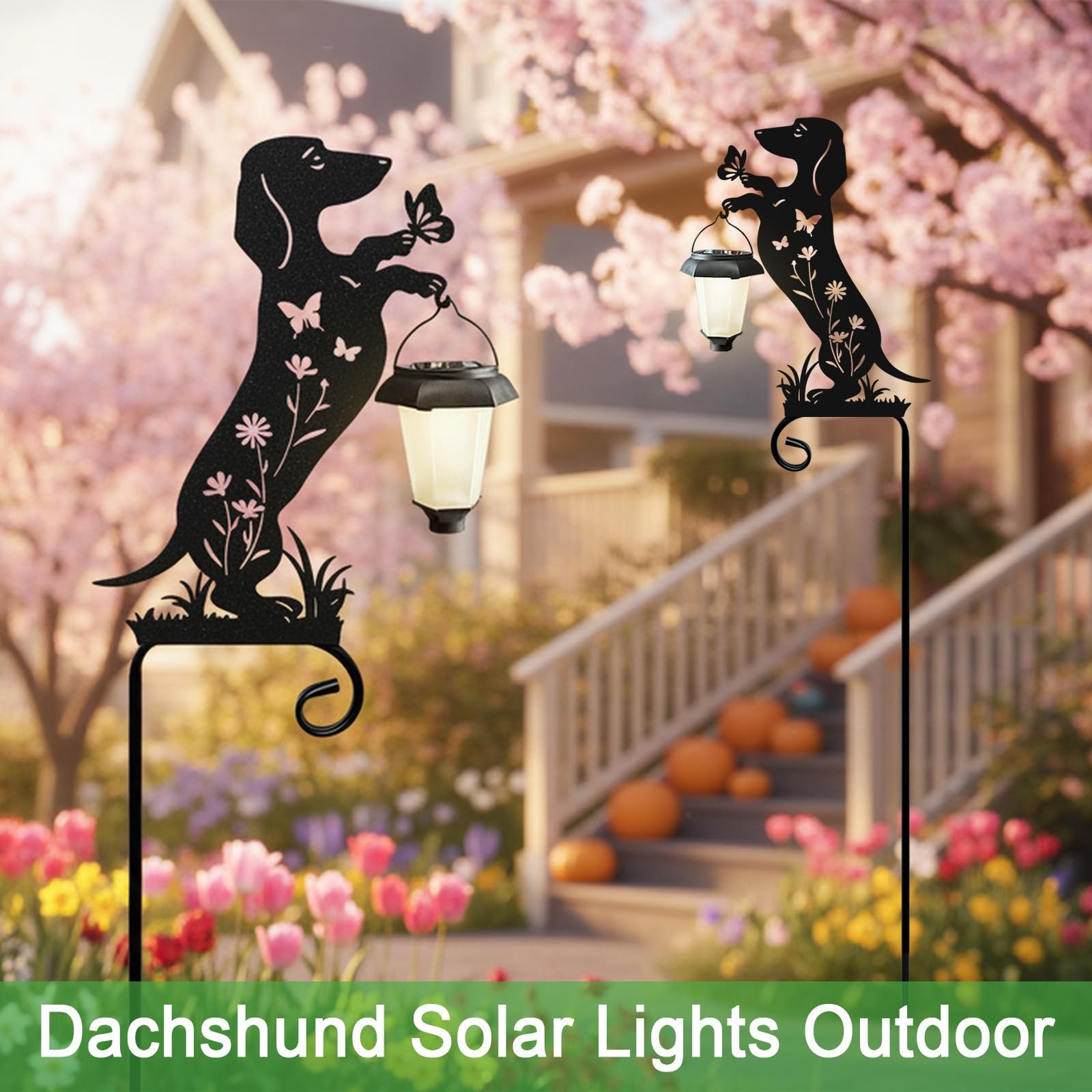 Dachshund Solar Lights Garden Stake,Dachshund Gifts Outside Decorations for P…