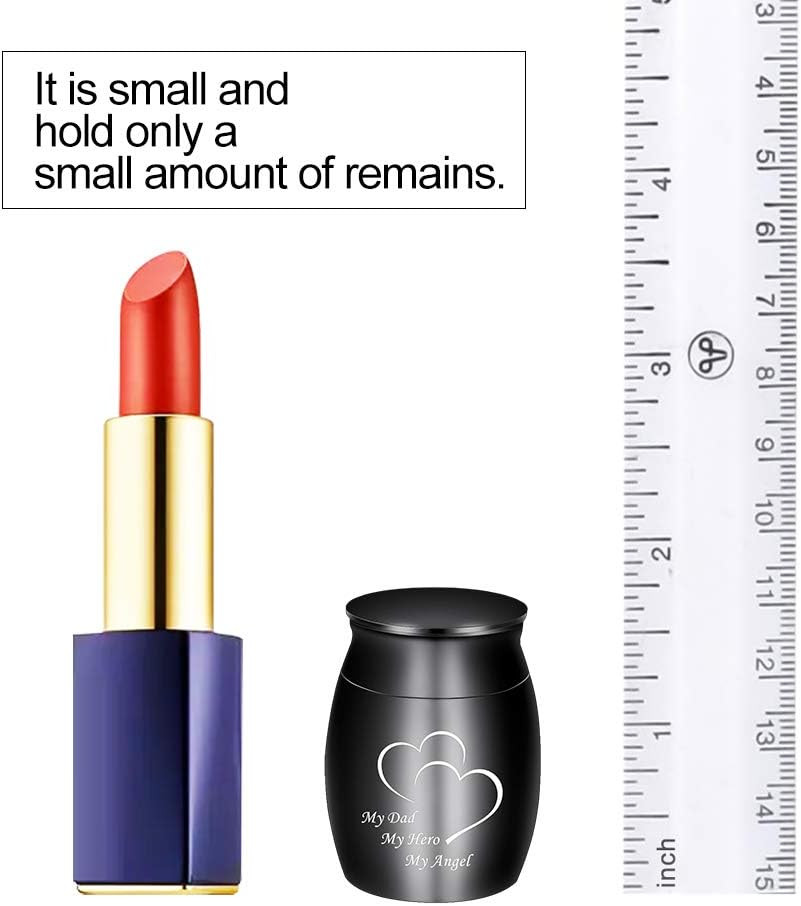1.57 Inches Small Keepsake Urns for Ashes – Stainless Steel Memorial Ashes Holde