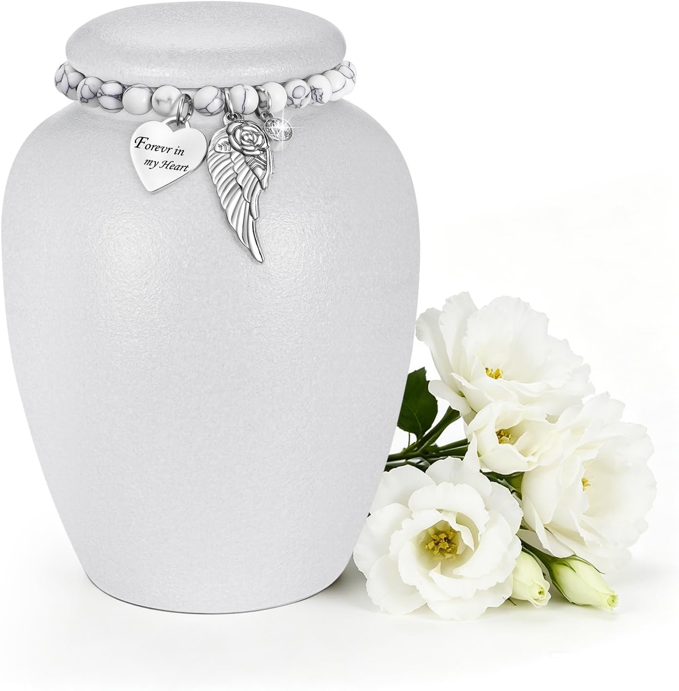 Ceramic Cremation Urn for Human Ashes for Men Women 4.8In Medium Urn for Ashes f