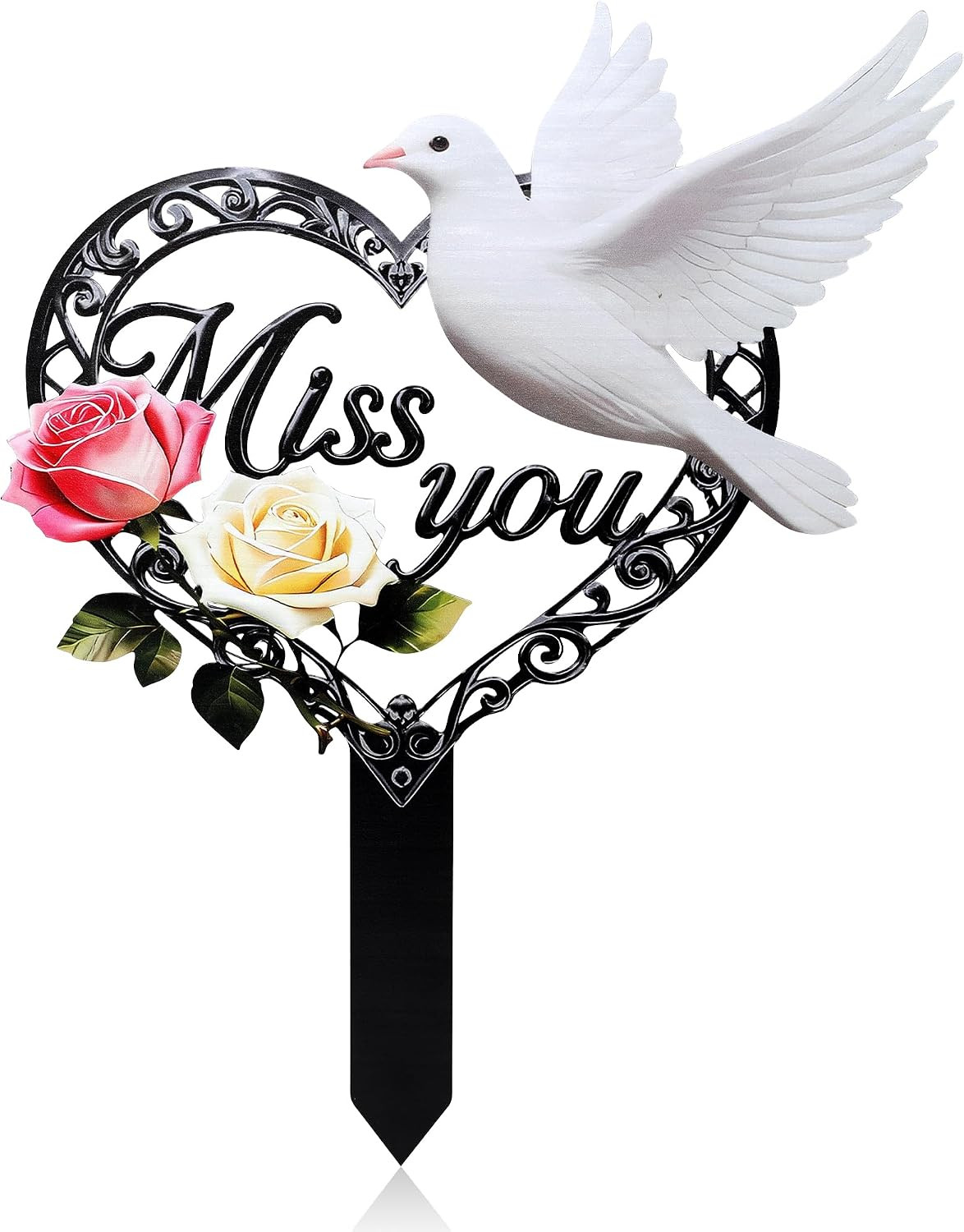 Heart Memorial Plaque Grave Marker for Cemetery,Memorial Grave Markers Cemetery