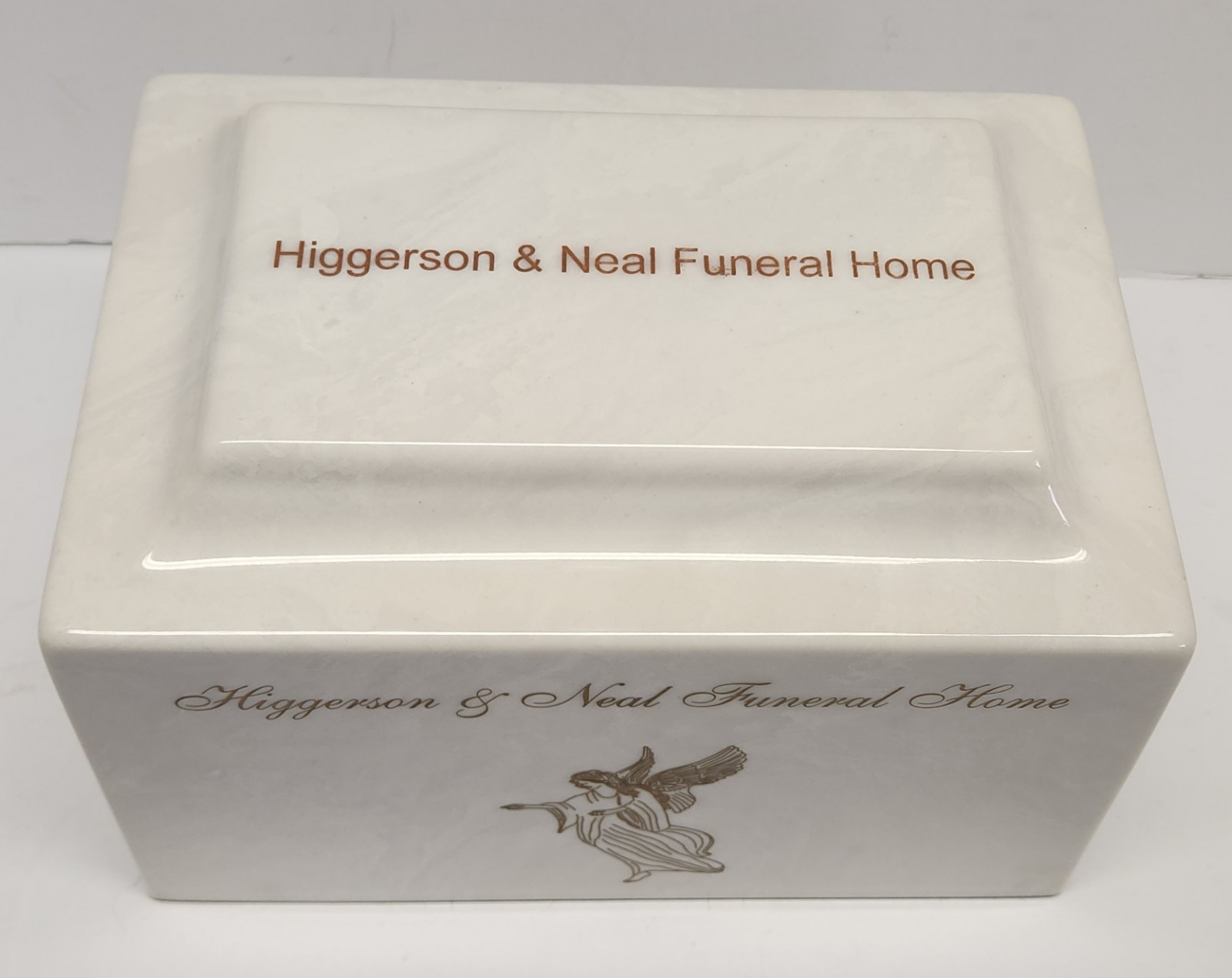 Vtg MacKenzie Marble Urn Casket Vault Salesman Sample Funeral Home Advertising