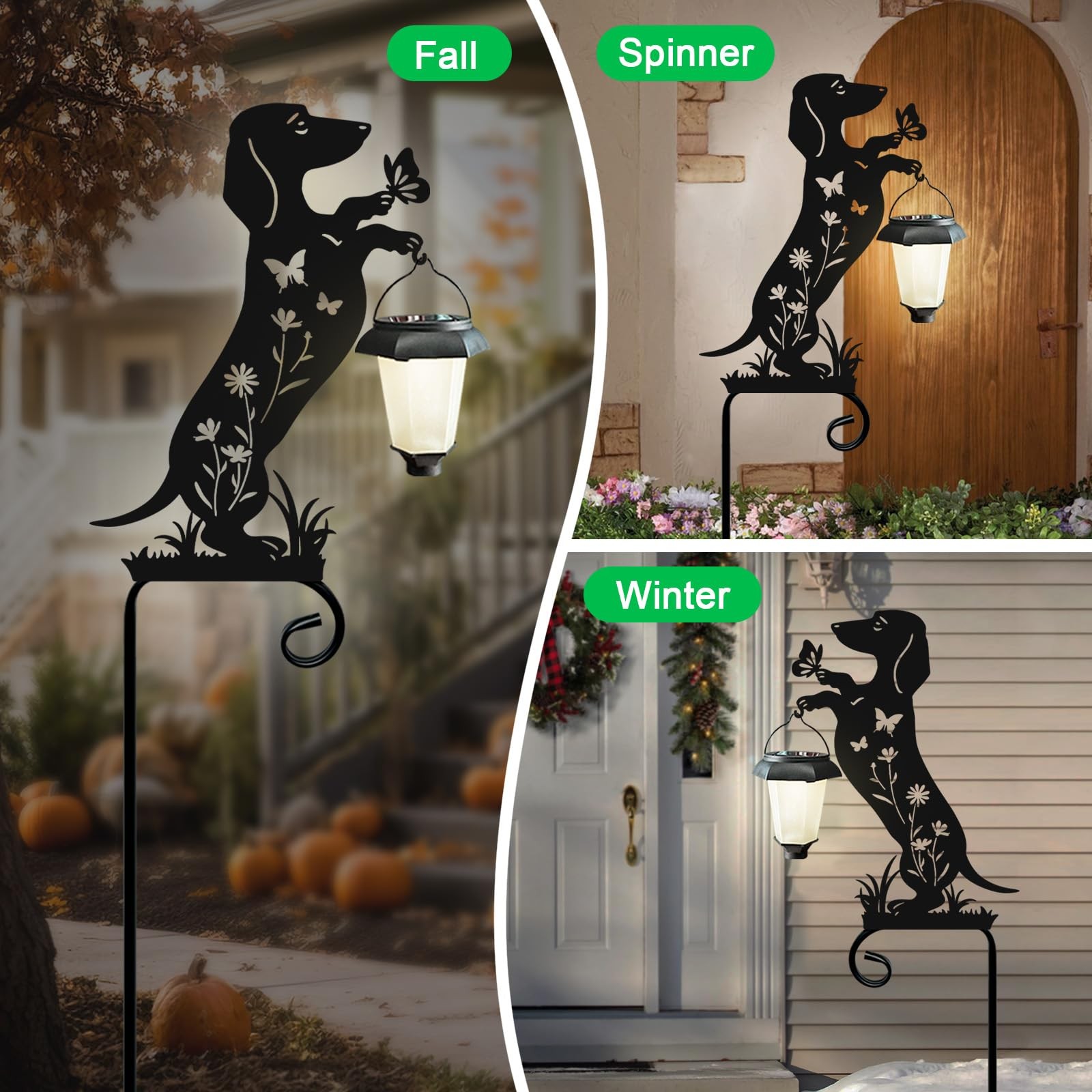 Dachshund Solar Lights Garden Stake,Dachshund Gifts Outside Decorations for P…