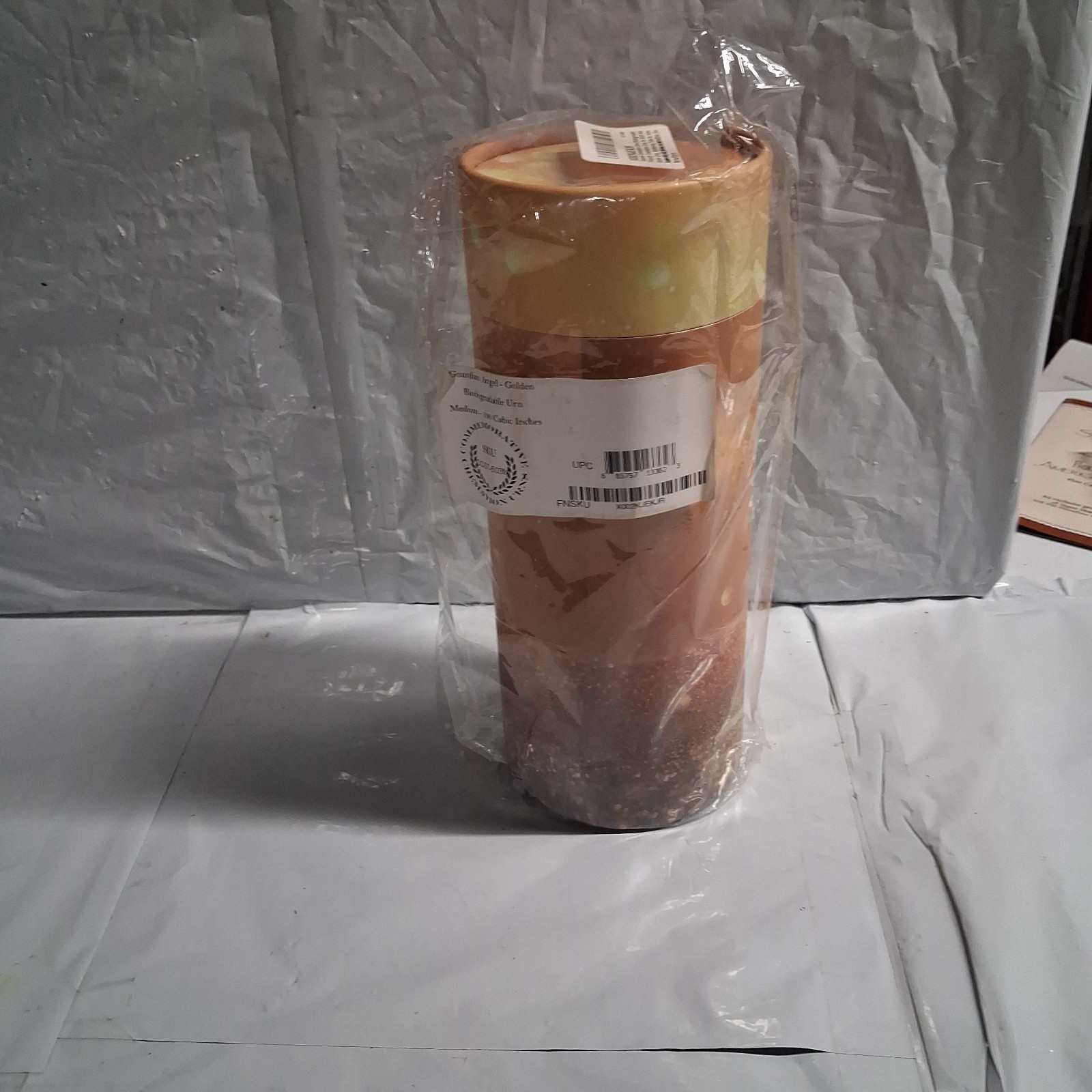 Guardian Angel Wings Golden Cremation Urn Biodegradable Scattering Tubes, Medium