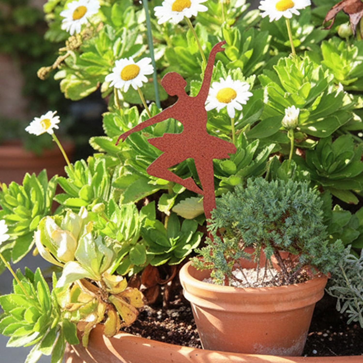 Ballerina Metal Garden Stake Powder-Coated Rust-Resistant Steel Plant Pick fo…