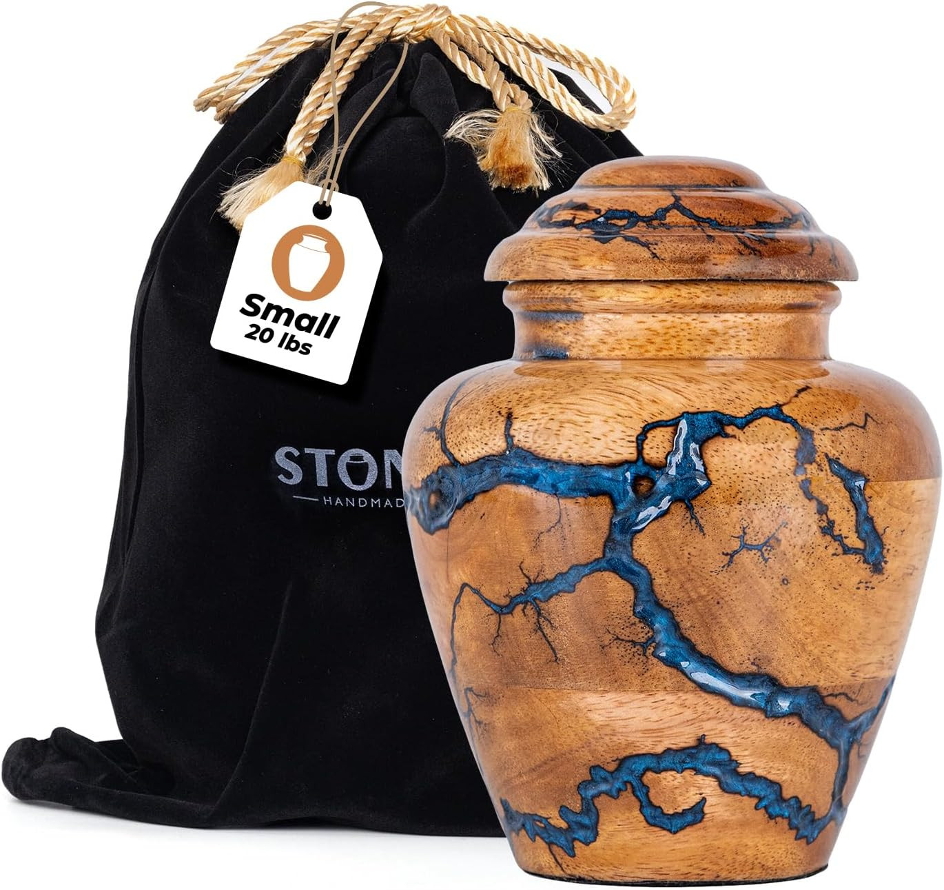 Wooden Cremation Urns for Human Ashes Adult Male 20 Cubic Inches – Memorial Urns