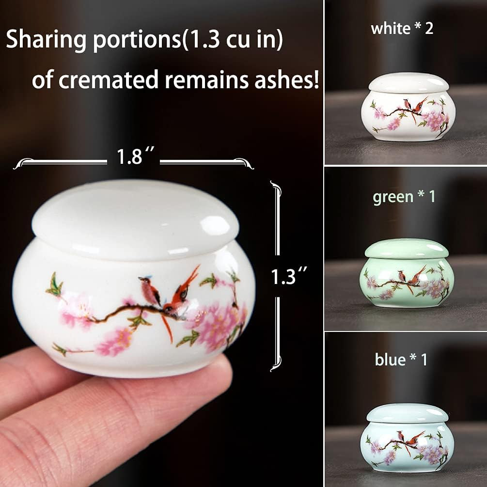 Mini Hummingbird Urns for Human Ashes Set of 4 – Small Keepsake Cremation Urns f