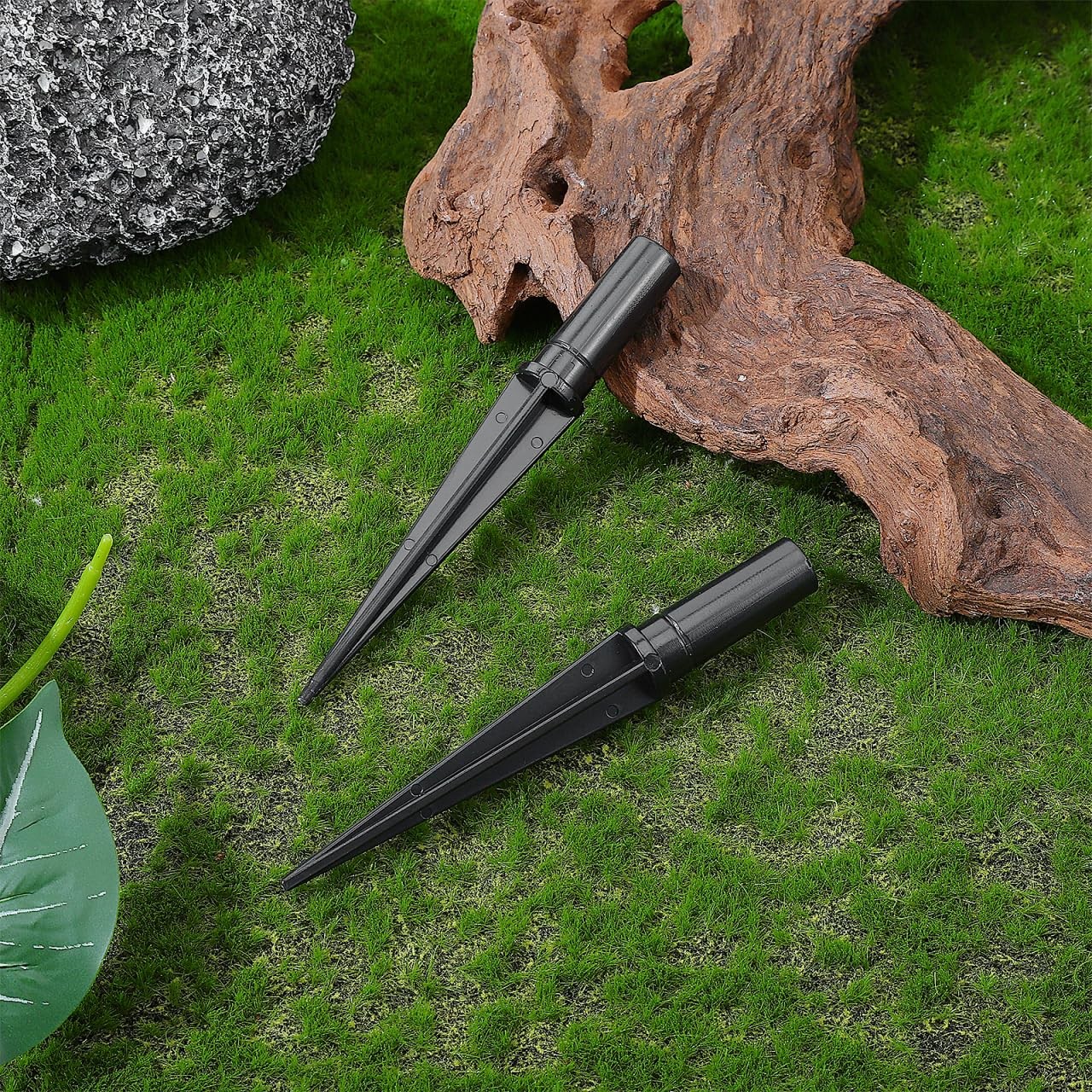 Solar Light Stakes 10 Pack Plastic Ground Stake Spikes for Garden Lamp Inclin…