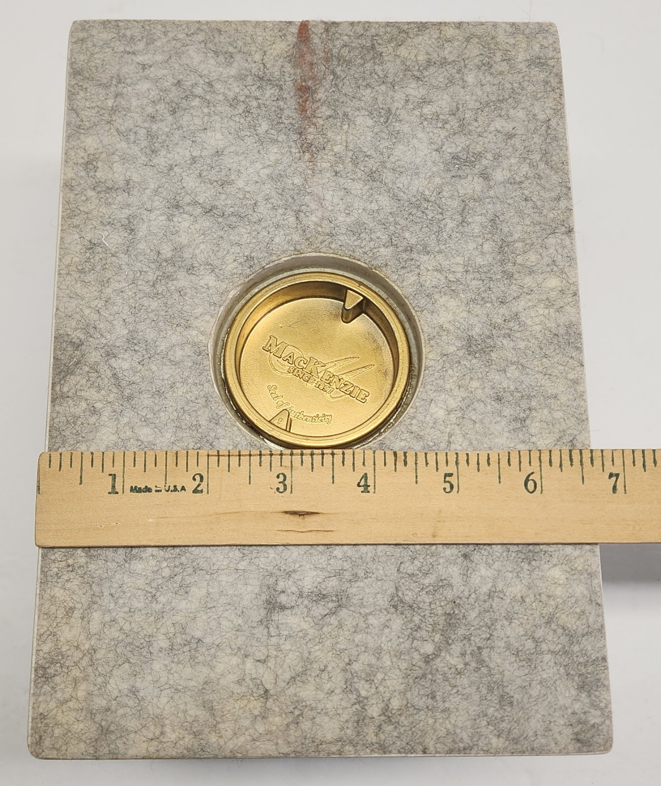 Vtg MacKenzie Marble Urn Casket Vault Salesman Sample Funeral Home Advertising
