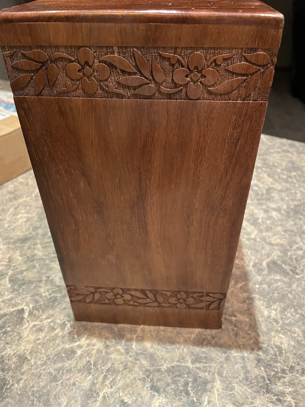 Tree of Life Hand Carved Rosewood Urn Cremation Adult Beautiful Detail
