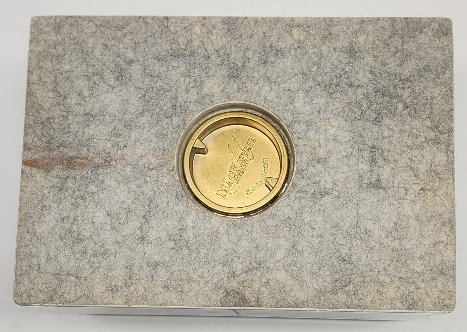 Vtg MacKenzie Marble Urn Casket Vault Salesman Sample Funeral Home Advertising