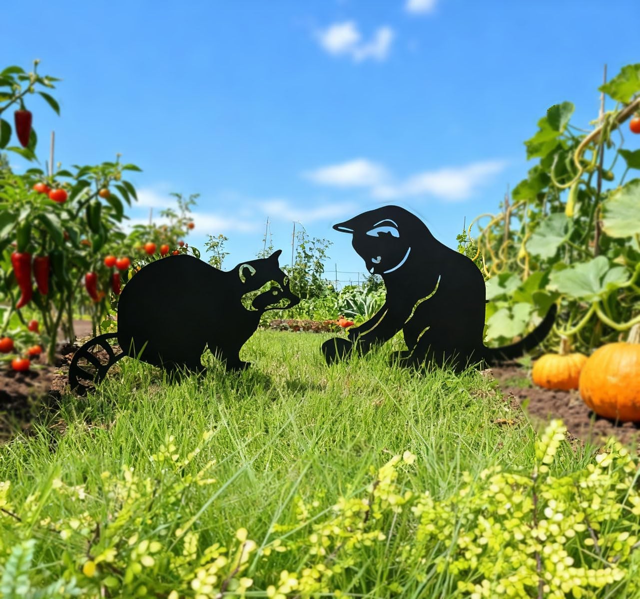 Decorative Garden Stakes for Outside,Metal Animal Silhouette Yard Art Set of …