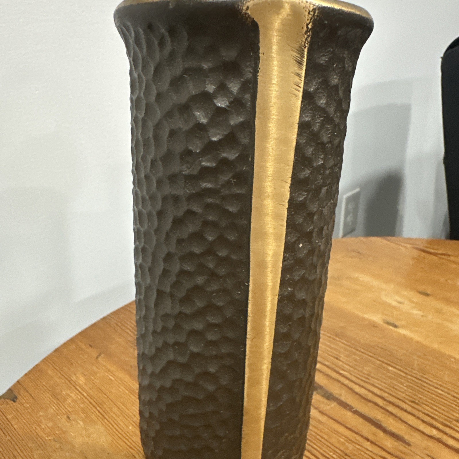 Solid 10” Bronze Memorial Grave VASE Used