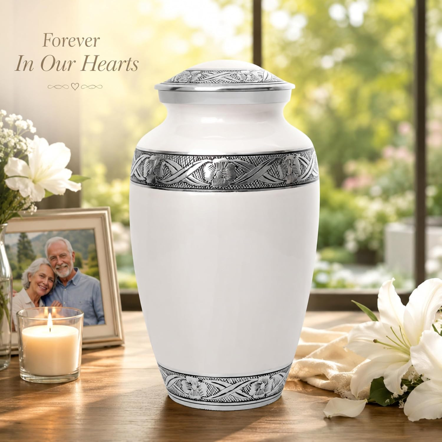 Urns for Human Ashes Adult Female and Male 200+ Cubic Inches, Decorative Burial