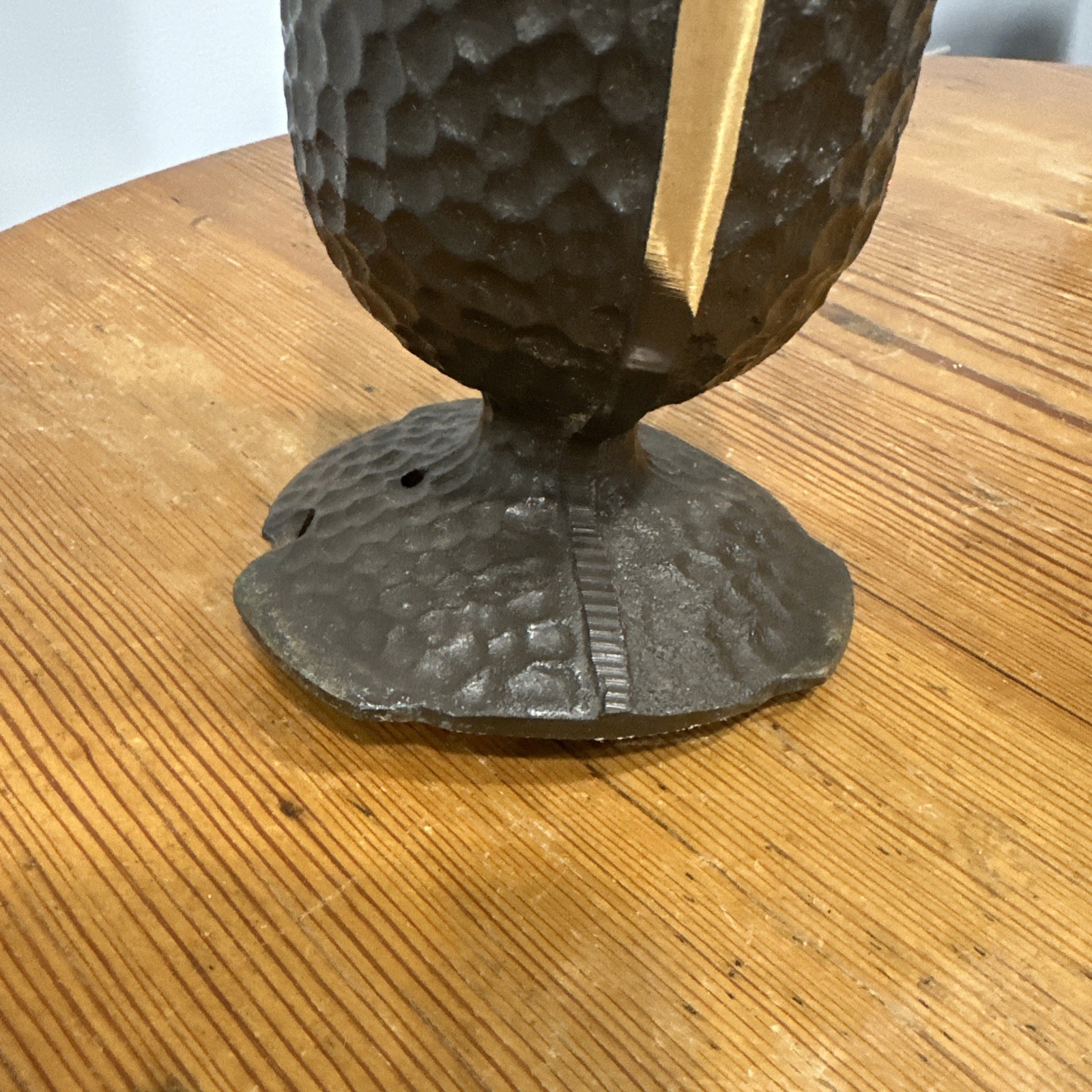 Solid 10” Bronze Memorial Grave VASE Used
