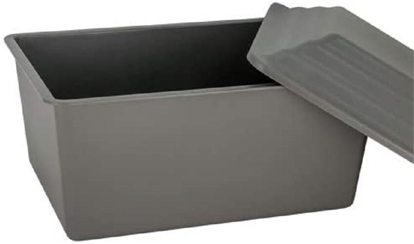 Large/Adult Gray Polymer Urn Vault for Ground Burial for Funeral Cremation Urn