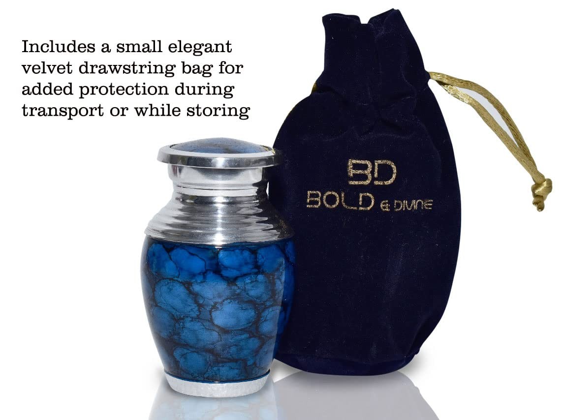 Bold Divine Small Cremation Urns for Human Ashes | Set of 6 | 3 Cubic Inches…