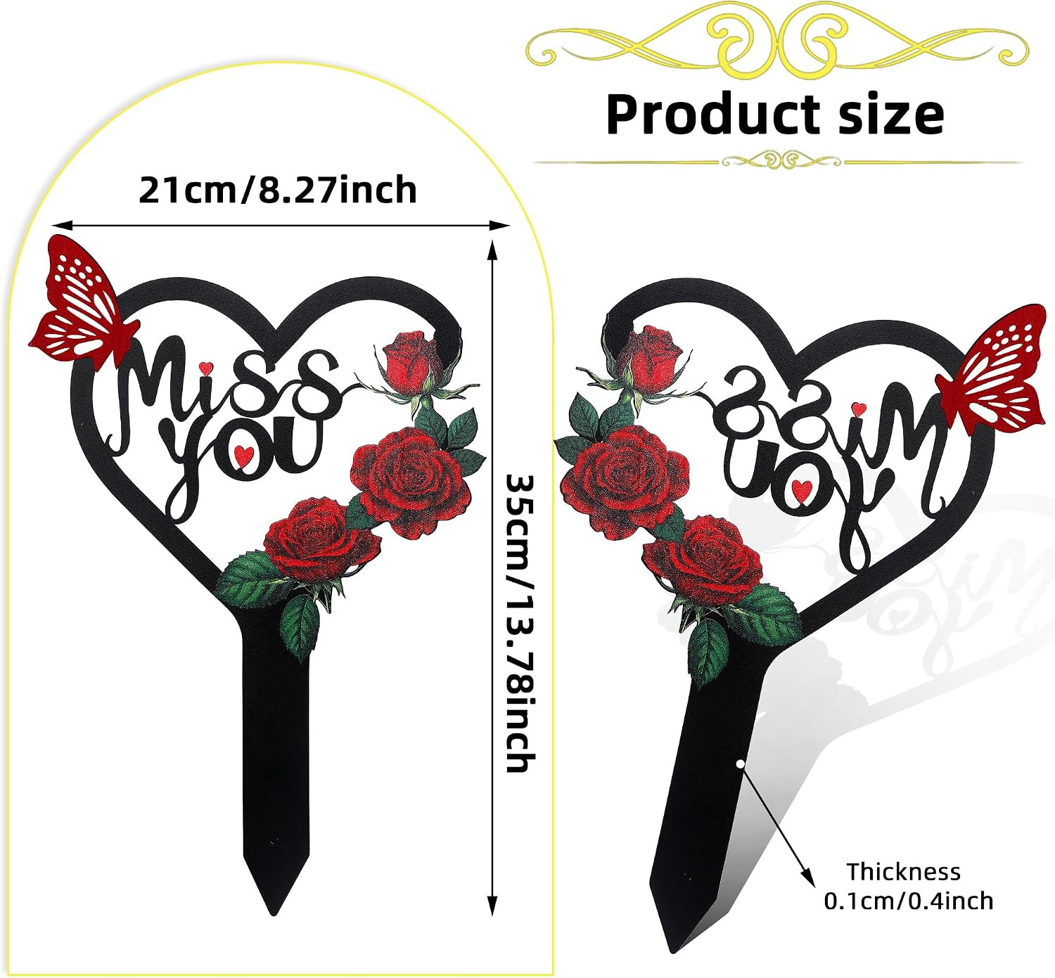 Heart Memorial Plaque Grave Marker for Cemetery,Memorial Grave Markers Cemetery