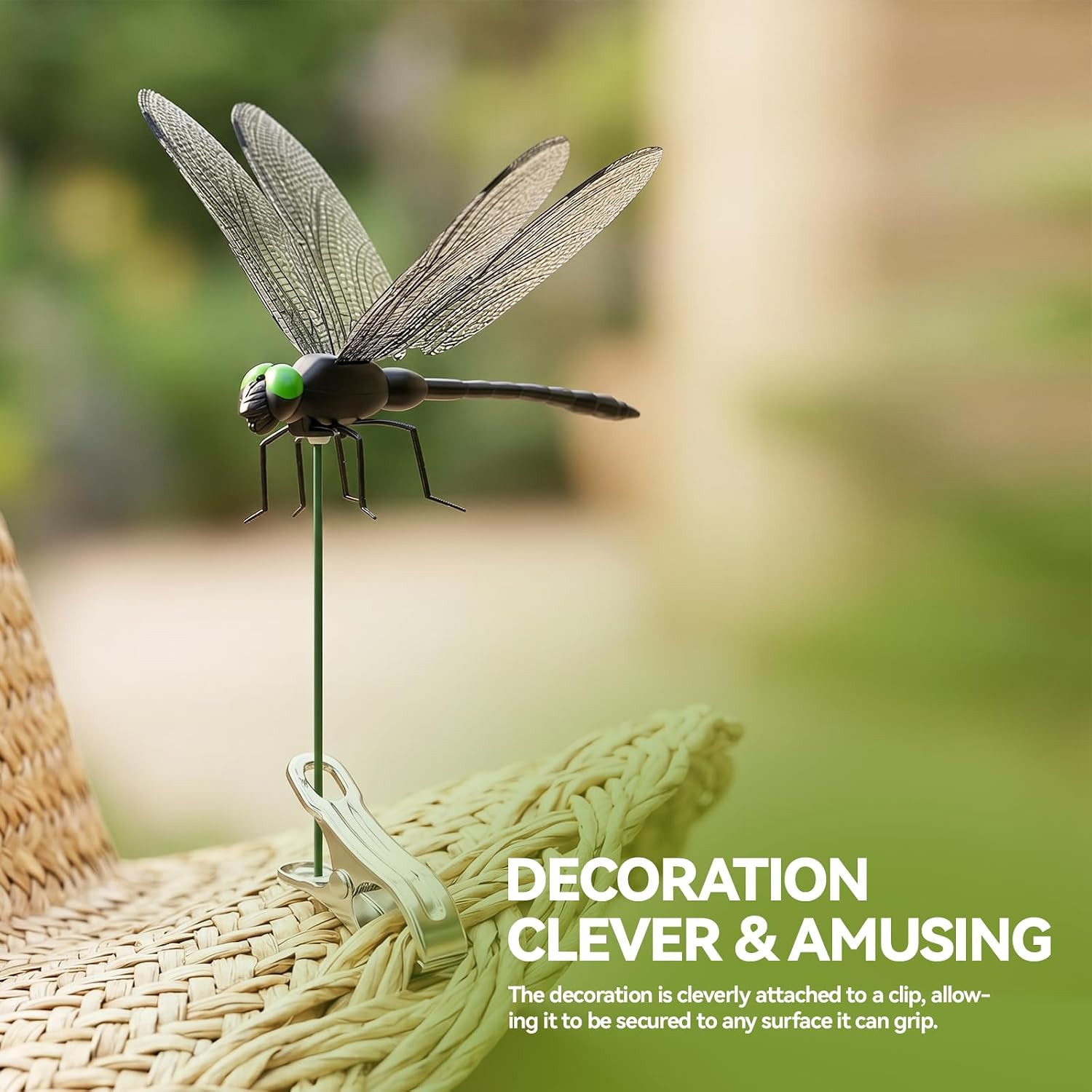 24 Pcs Large Dragon Fly Clips for Bugs Repellent Dragonfly to Keep Away Garden S