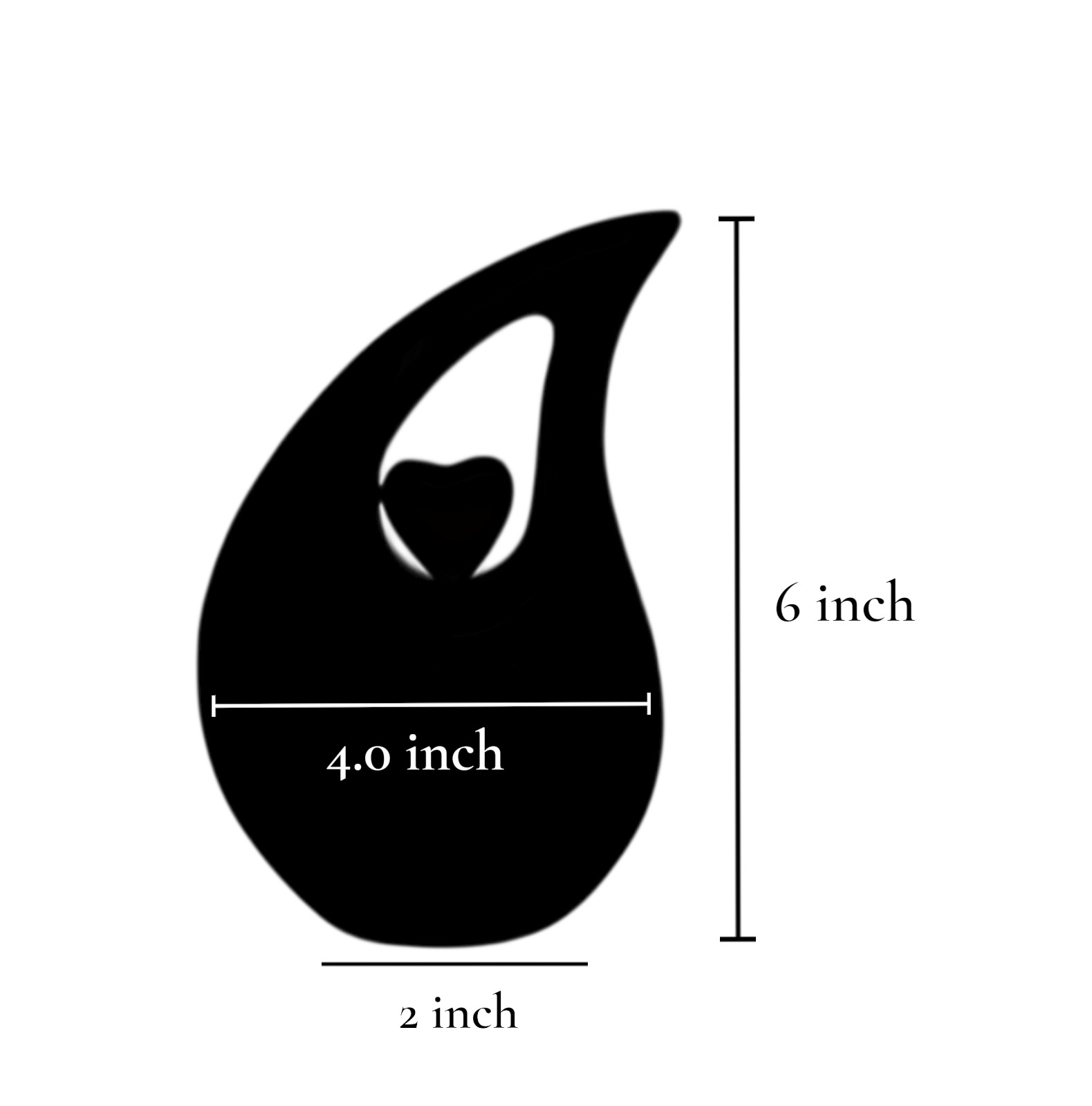 6 INCH Teardrop Cremation Urn for Human Ashes Adult Funeral Urn Memorial Share