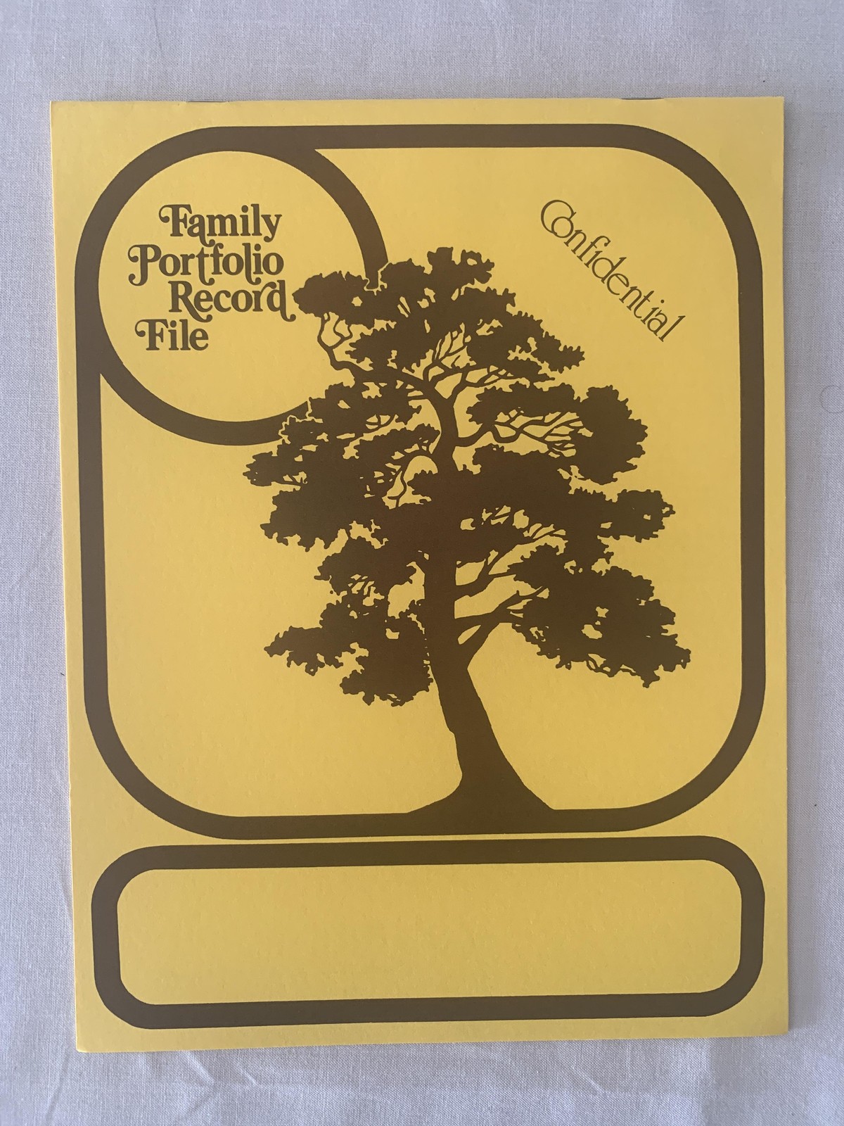 Vintage National Assoc Of Cemeteries Family Portfolio Record File Lot 4 Yellow
