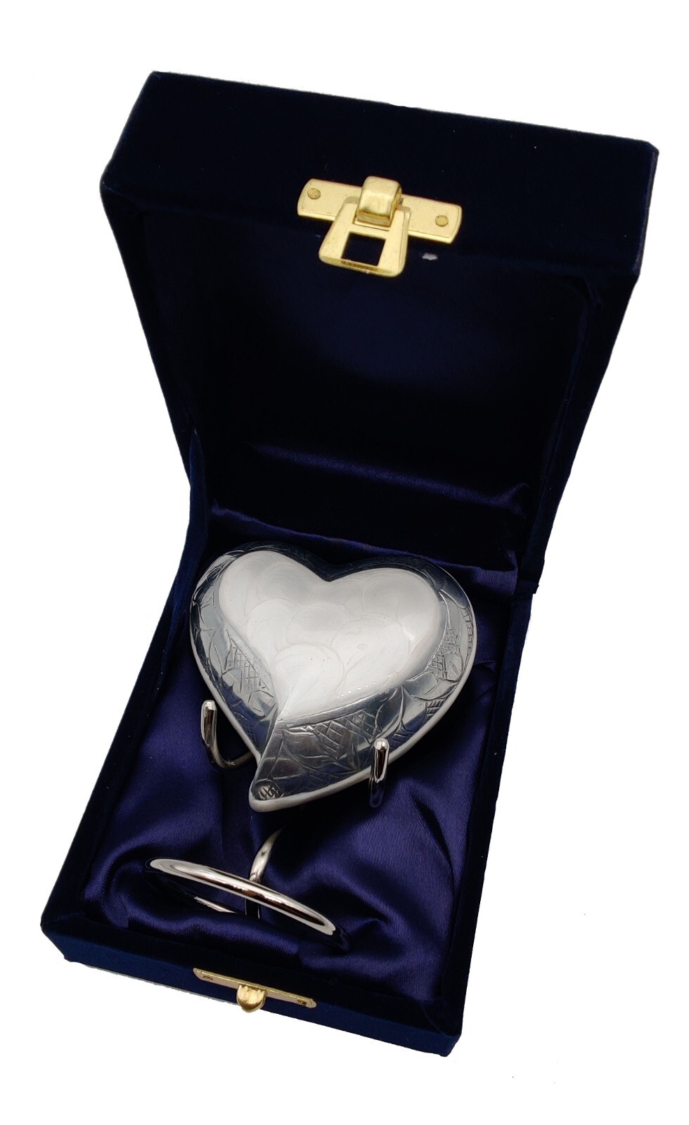 White Heart Keepsake Urn – Mini Ash Urn Small Handcrafted Cremation Urn for Ashe