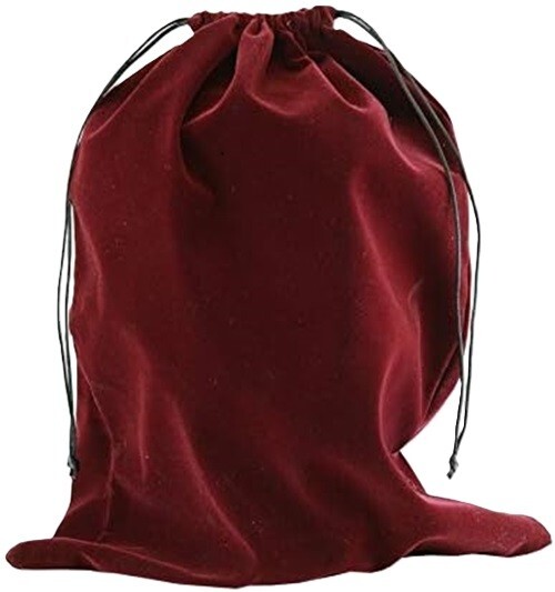 Velvet Cremation Urn Bag Drawstring Closure – Adult Cremation Urn (Burgundy)
