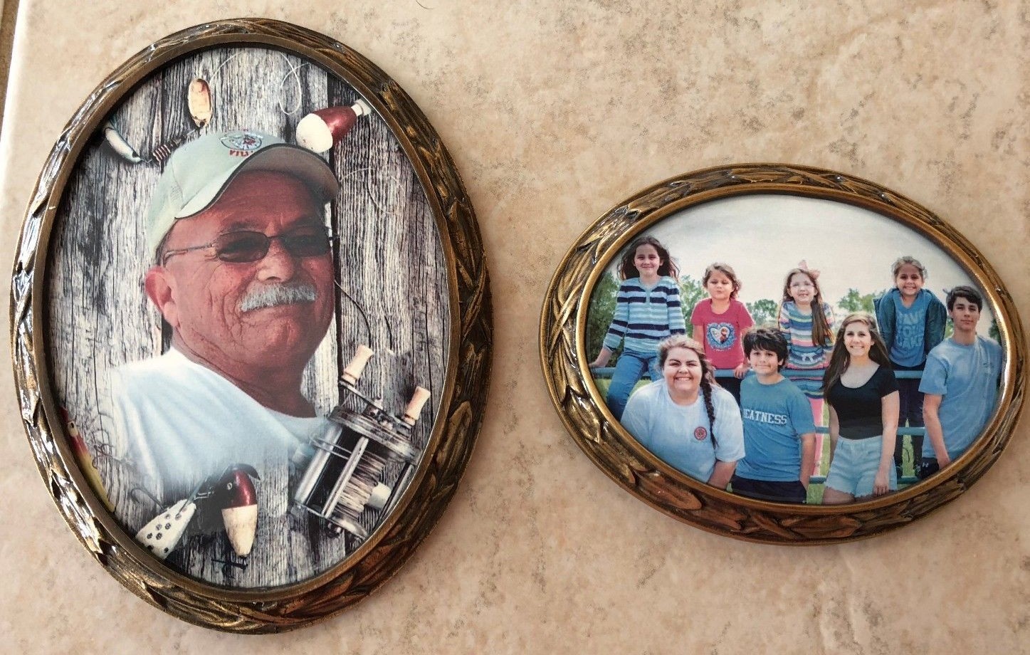 6.25″x 4.75″ Porcelain Photo Picture With Bronze Frame Cemetery Headstone
