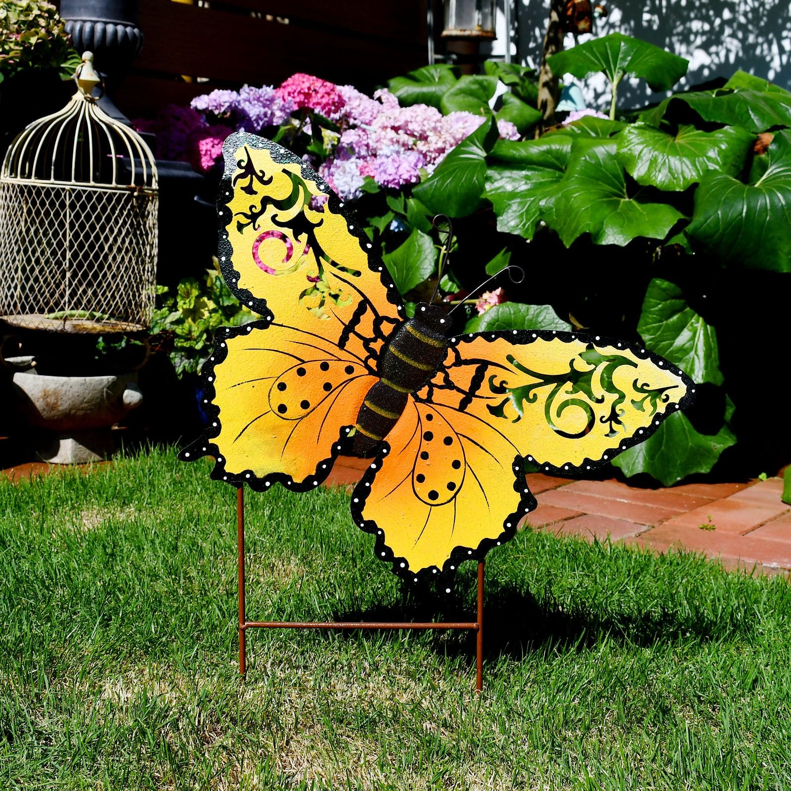 Butterfly Garden Stake Decorative Butterfly Yard Stake, Cute Insect Decor Met…