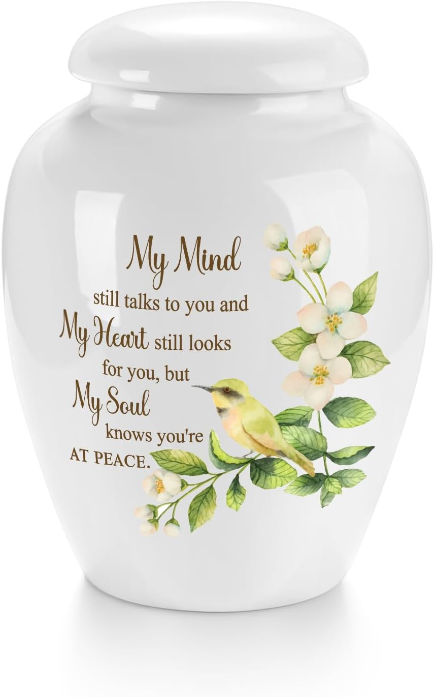 Ceramic Mini Urn for Ashes – 2.8 Inch Elegant Memorial Keepsake Urn