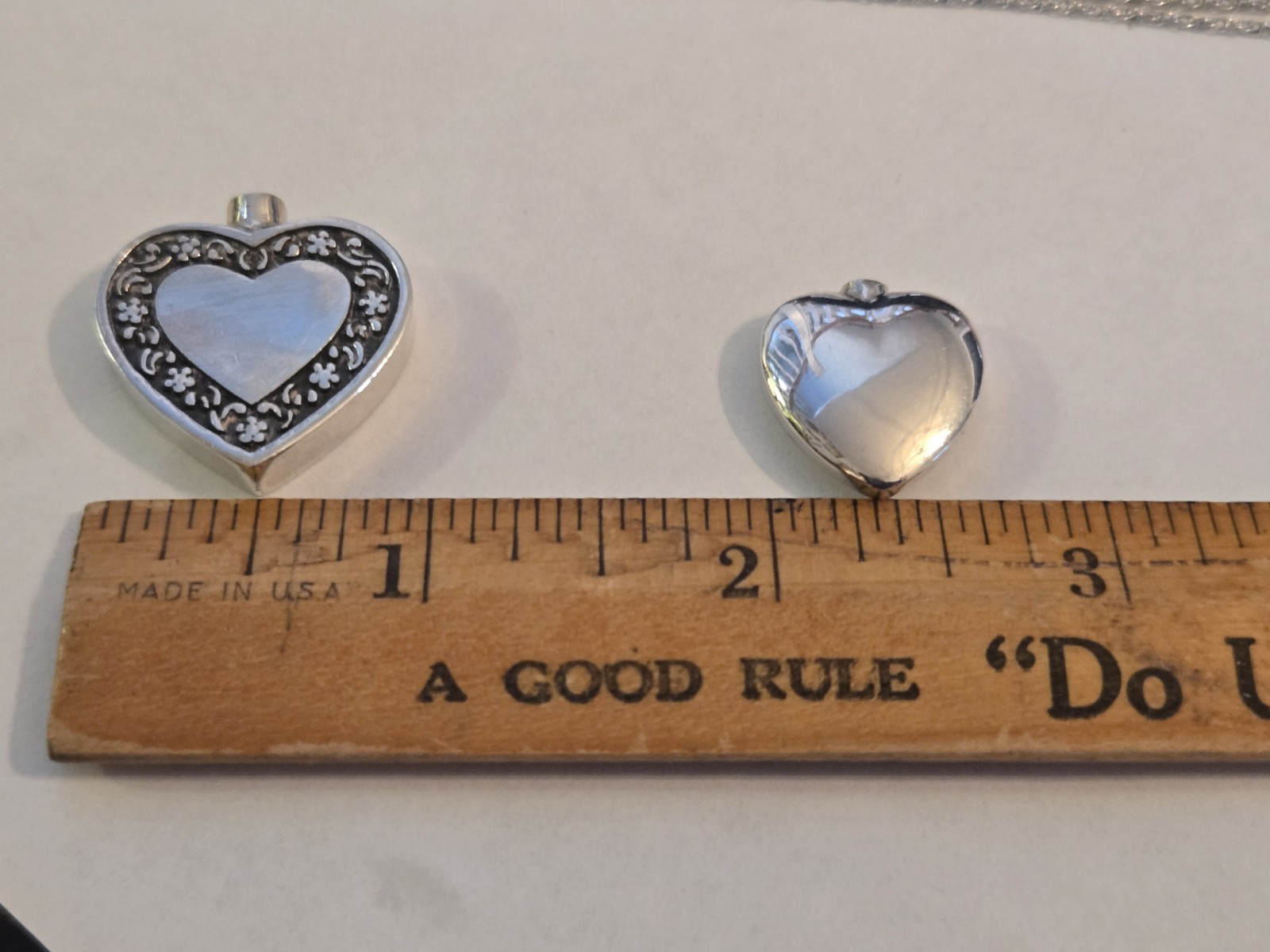 Sterling Silver 925 Cremation Urn Pendant Heart/Teardrop & 20″ Chain CHOOSE ONE