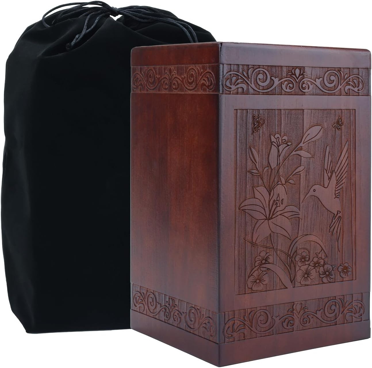 Cremation Urns for Human Ashes Adult Male Female, Wooden Decorative Urn Box w…