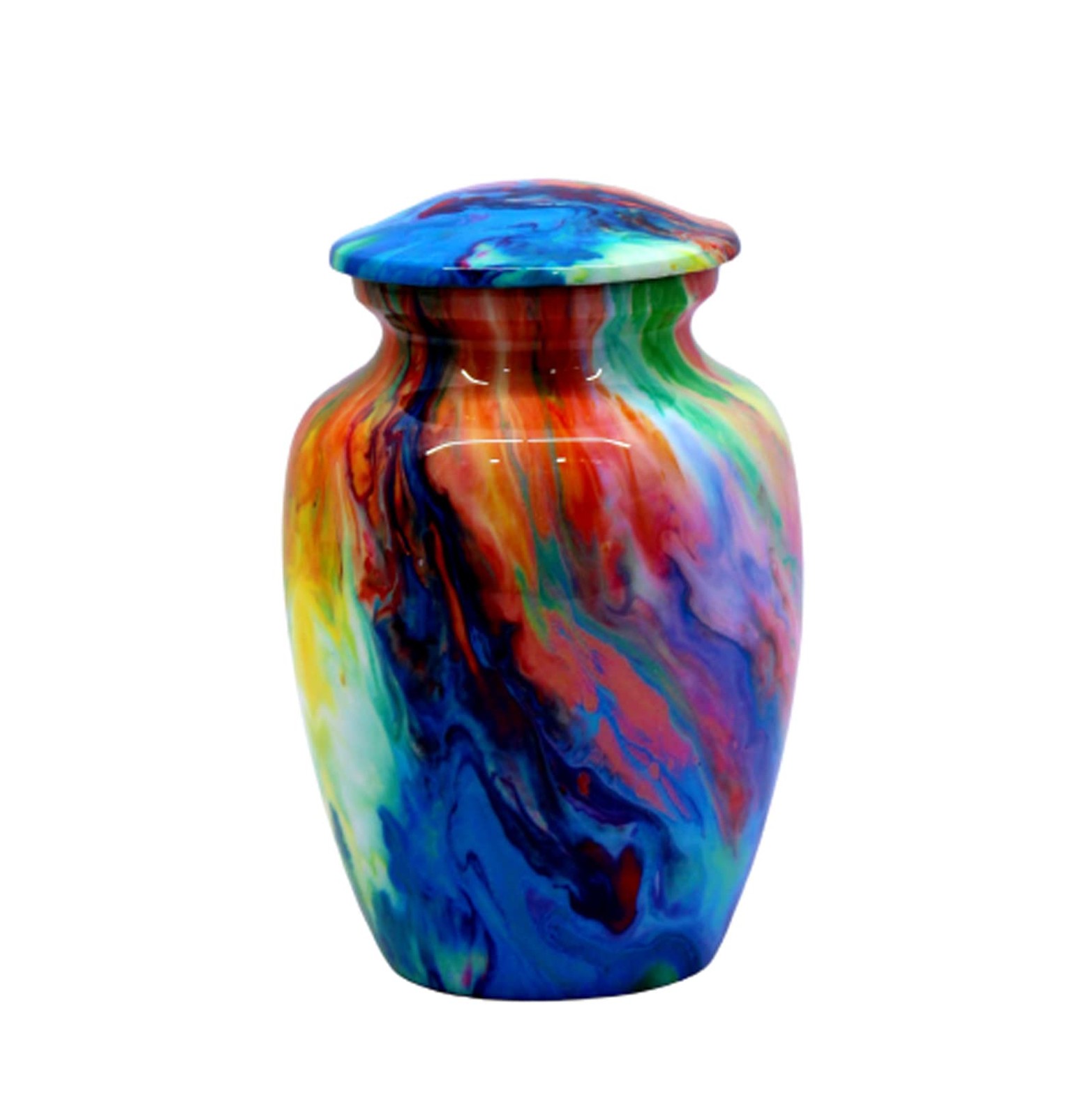 Cremation Urn Medium Size 40 Cu In Wave Multicolor 6″ H x 4″ W – Memorial