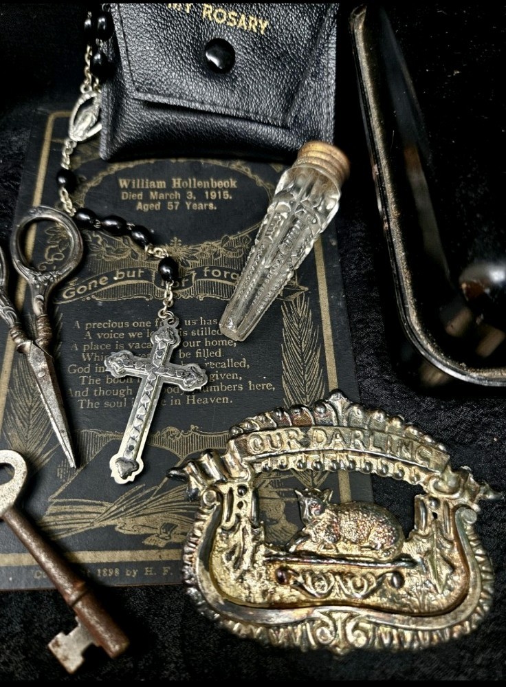 Personalized 10-Item Curated Victorian Mourning & Gothic Mystery Antique Box