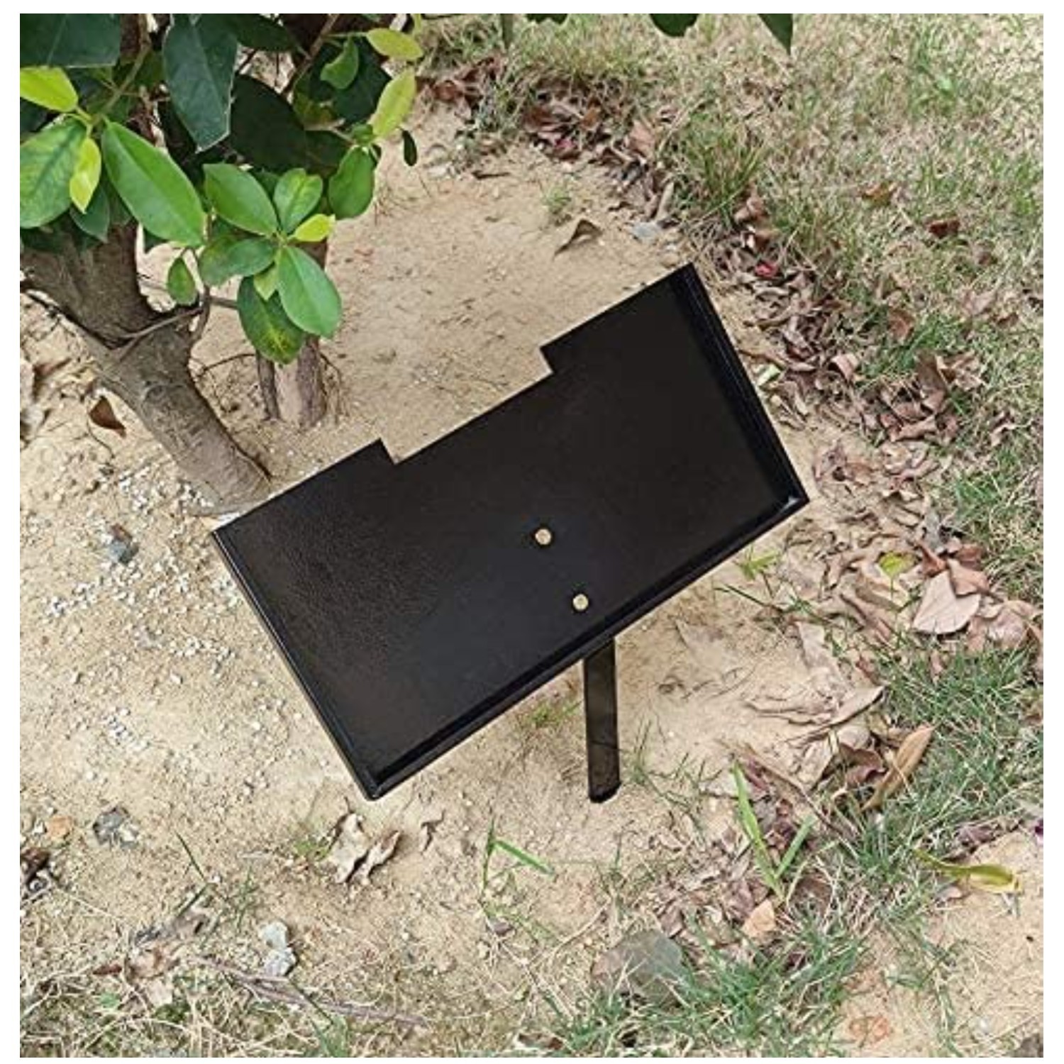 Varnished Steel Memorial Plaque Stand