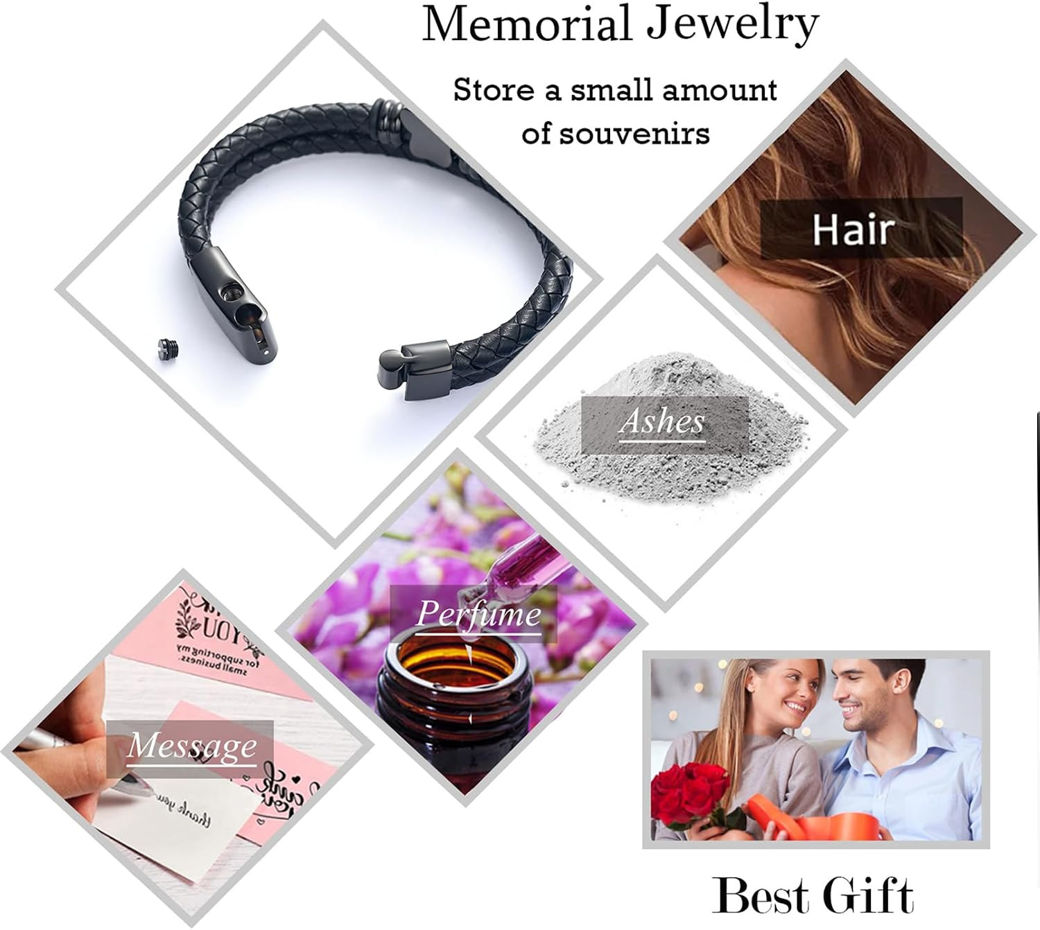 Pet Cremation Jewelry Paw Print Urn Bracelet for Ashes for Women Men