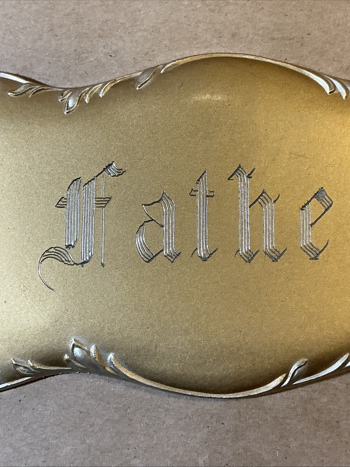 Vintage Casket Marker Labeled Father INV-AA03